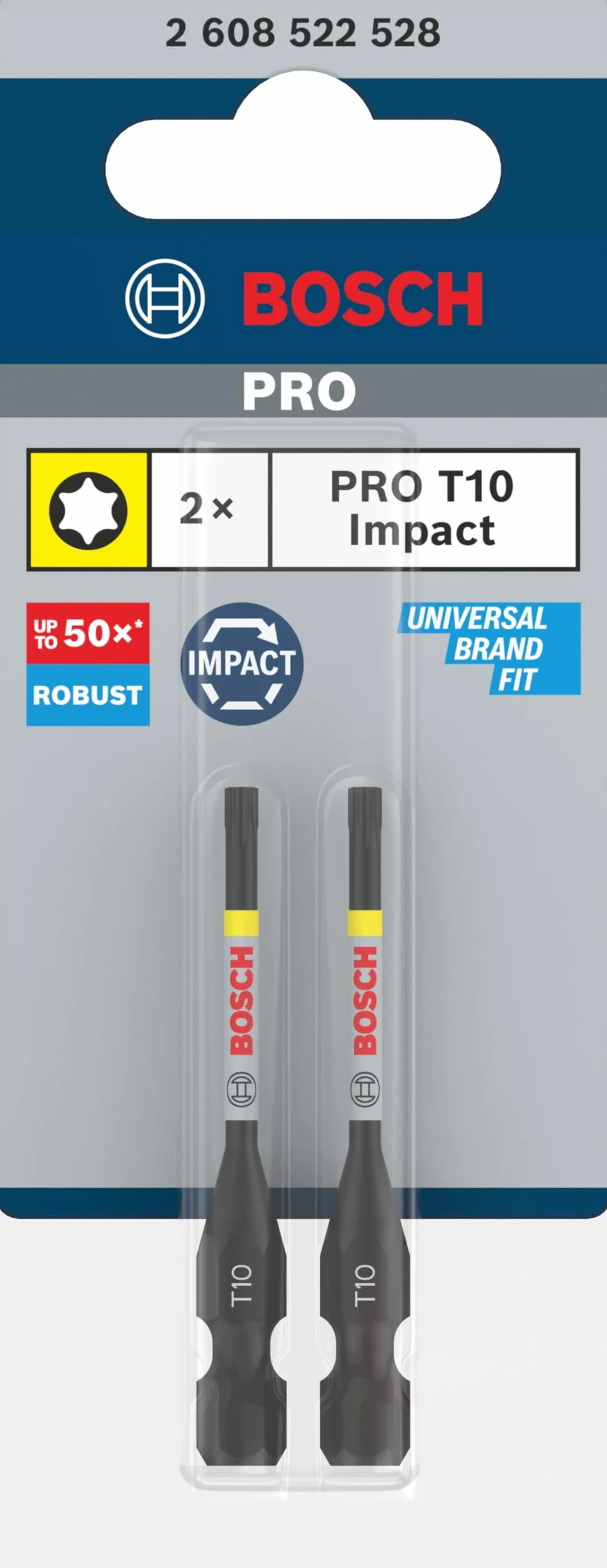 Bosch 2x PRO Torx Impact Bit 125 x 50 mm