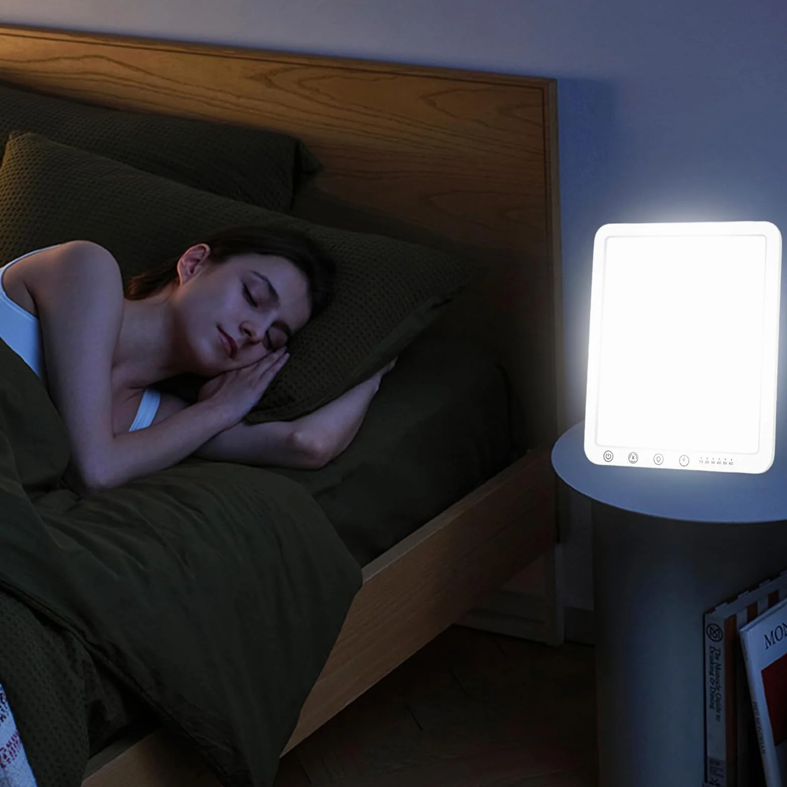 BAIFULAI Lampa dzienna 15000 Lux, lampa do terapii światłem bez UV, LED Daylight, 3 temperatury barwowe, 4 poziomy jasności, timer, sterowanie dotykowe