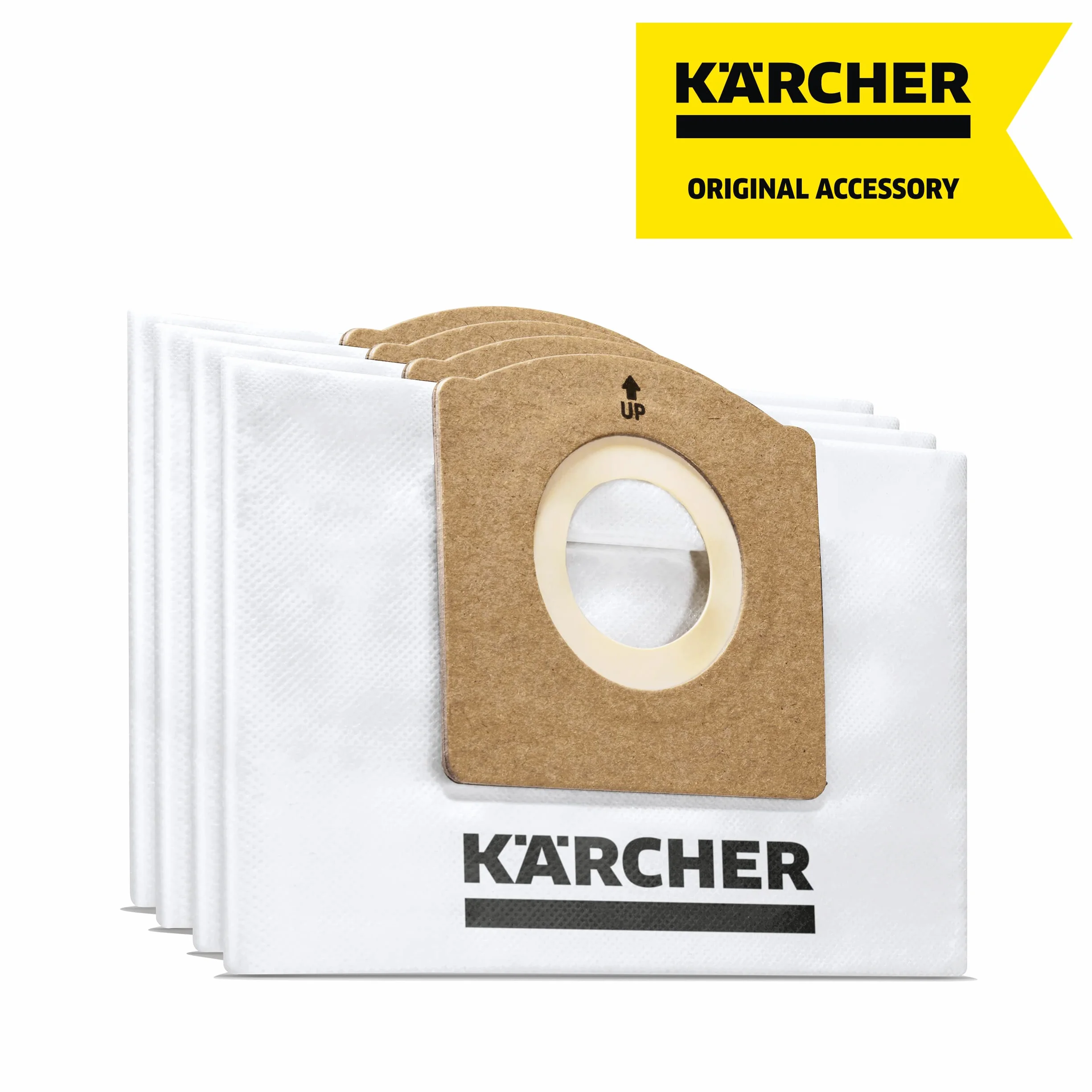 Kärcher Oryginalne worki filtracyjne z włókniny 4 sztuki WD 1 Compact Battery biały