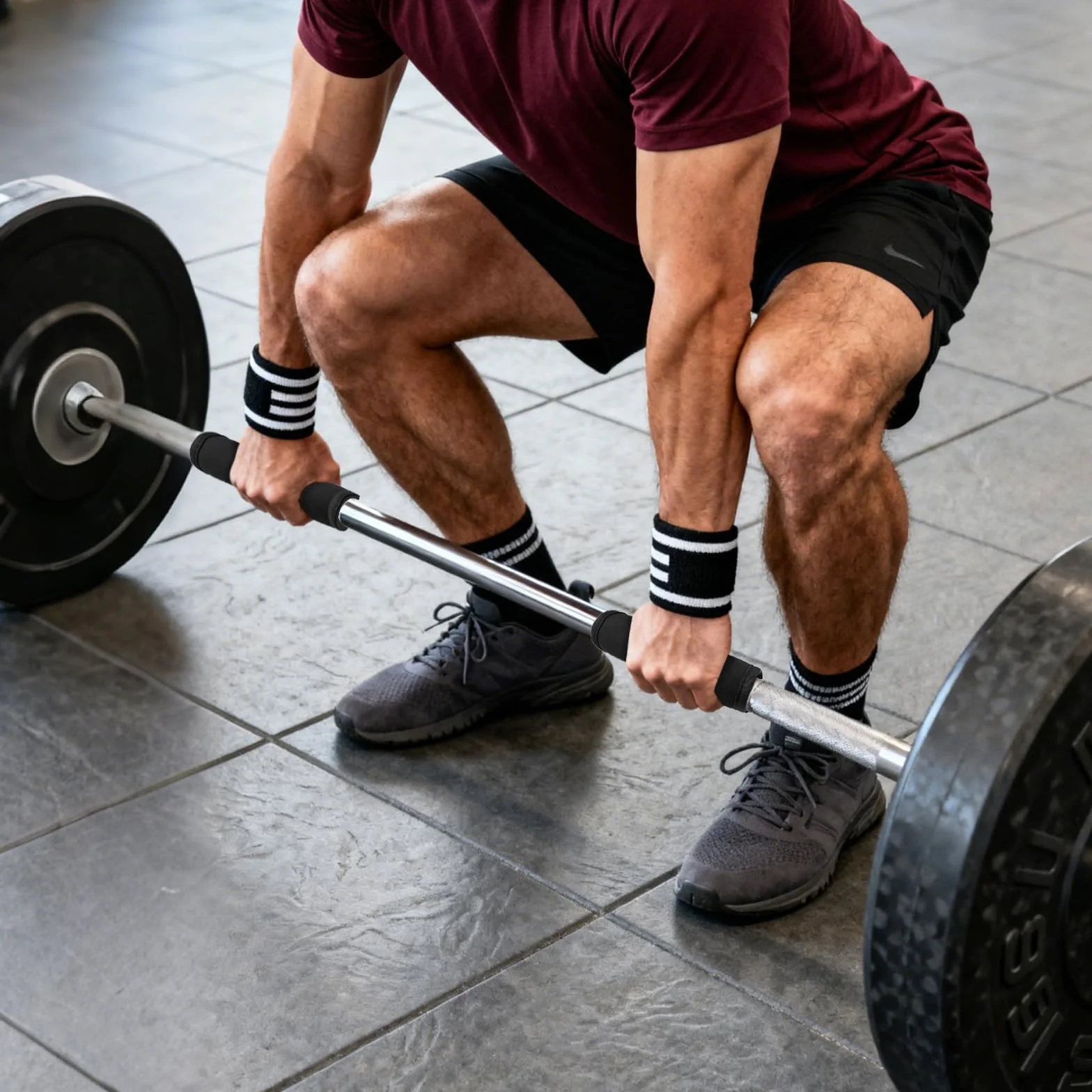 flintronic 2 sztuki chwytów na sztangę, uchwyty na hantle do fitness, podnoszenia ciężarów i treningu siłowego, podkładki pod chwyt dla maksymalnej przyczepności, dla kobiet i mężczyzn