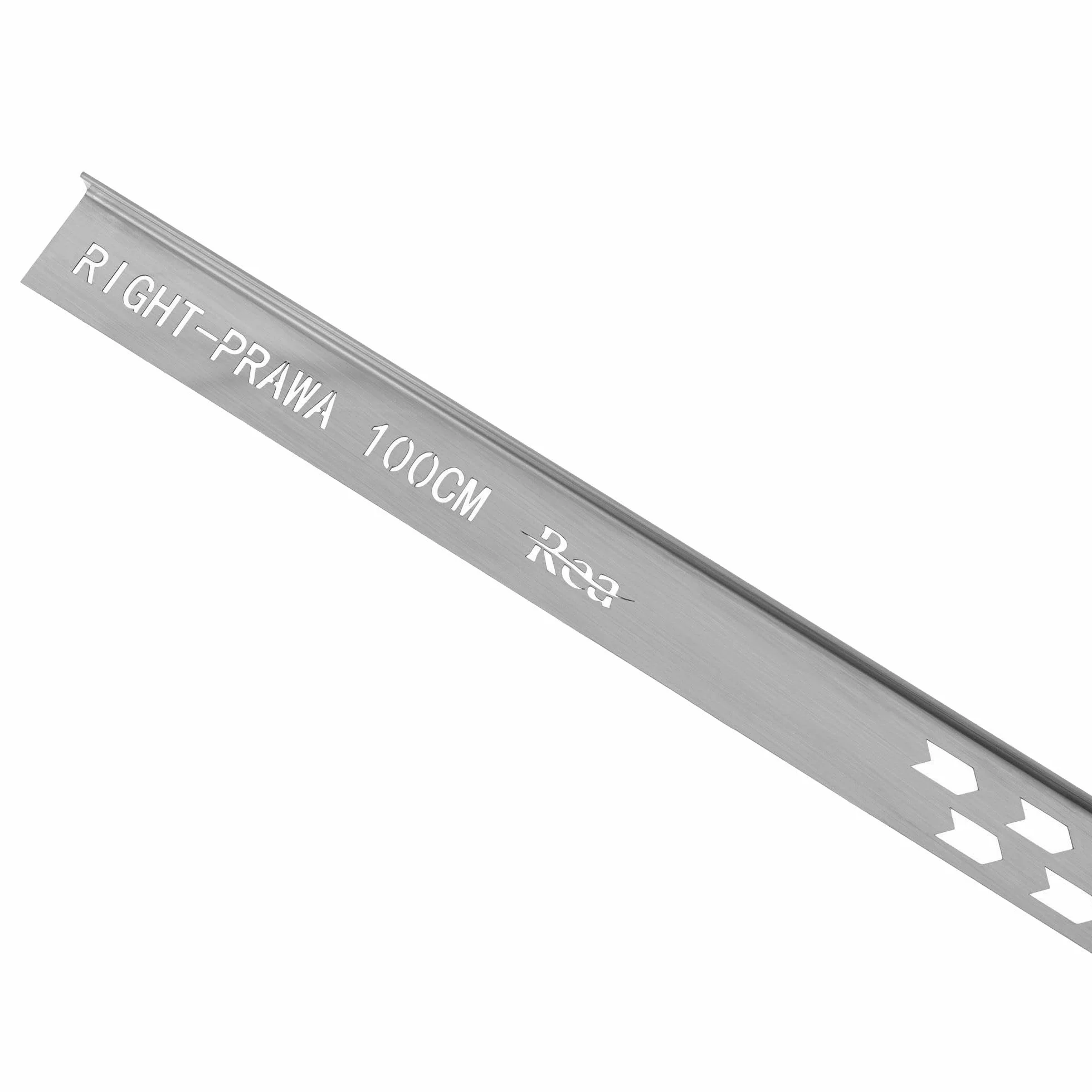 Listwa spadkowa do brodzika Rea 100 cm Nikiel Szczotkowany 100x3,7x2,2 cm