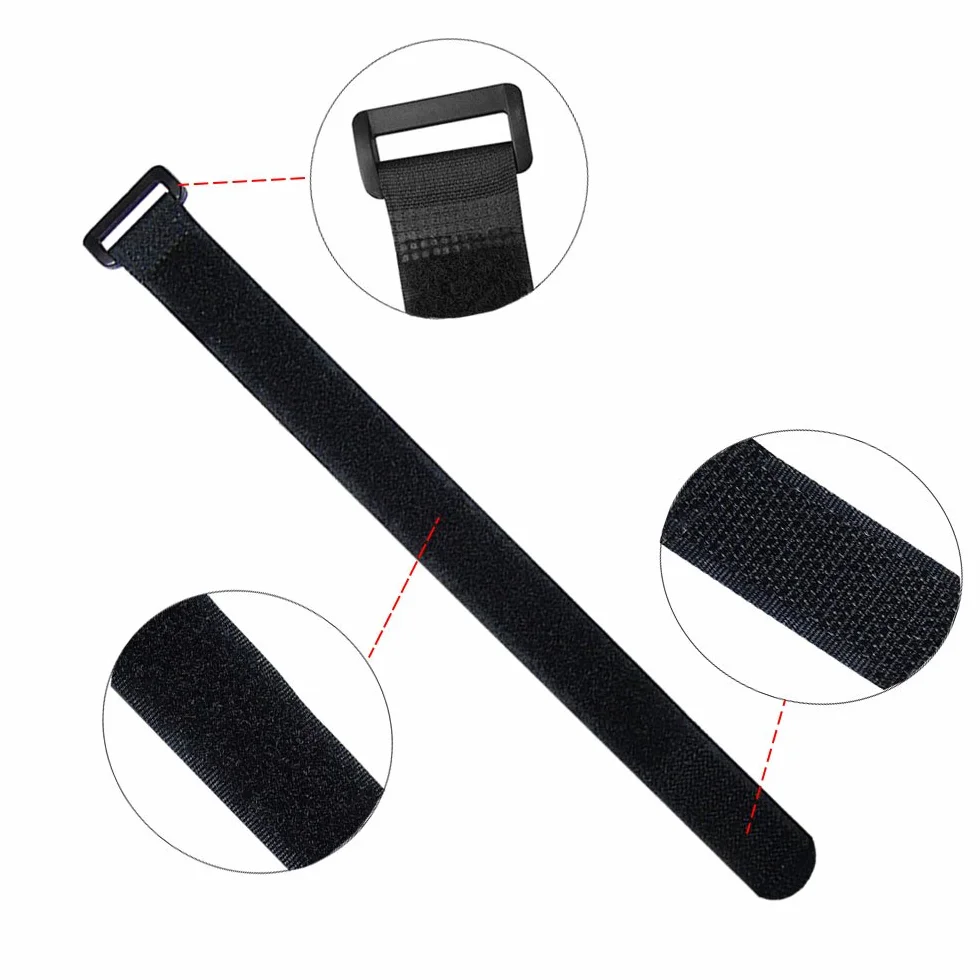 Zestaw 30 opasek kablowych z nylonu czarny regulowane z rzepem organizer kabli 20 cm 30 cm 40 cm