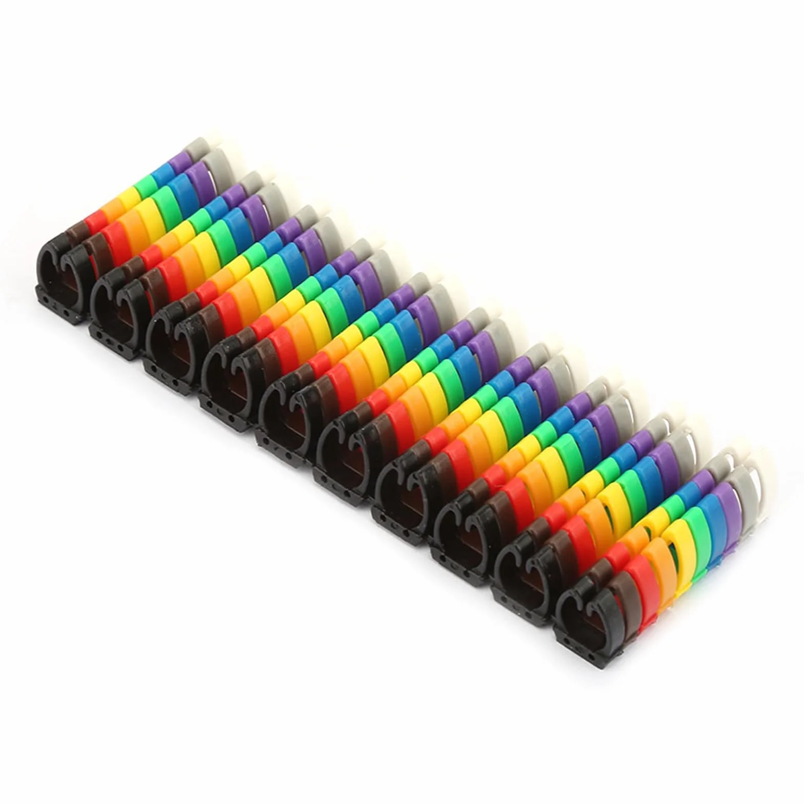 Znacznik numeracji przewodów plastikowy klips do kabli 6 mm² 100 szt.