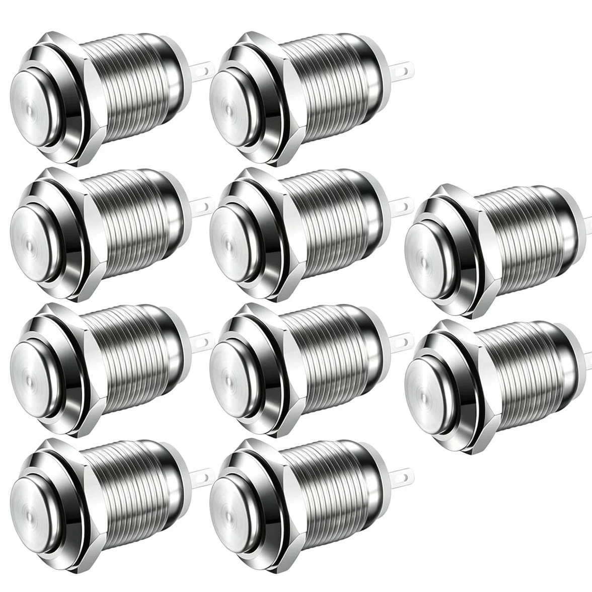 Gebildet Wodoodporny Przycisk ze Stali Nierdzewnej 12mm 2A 12V/24V/125V/250V
