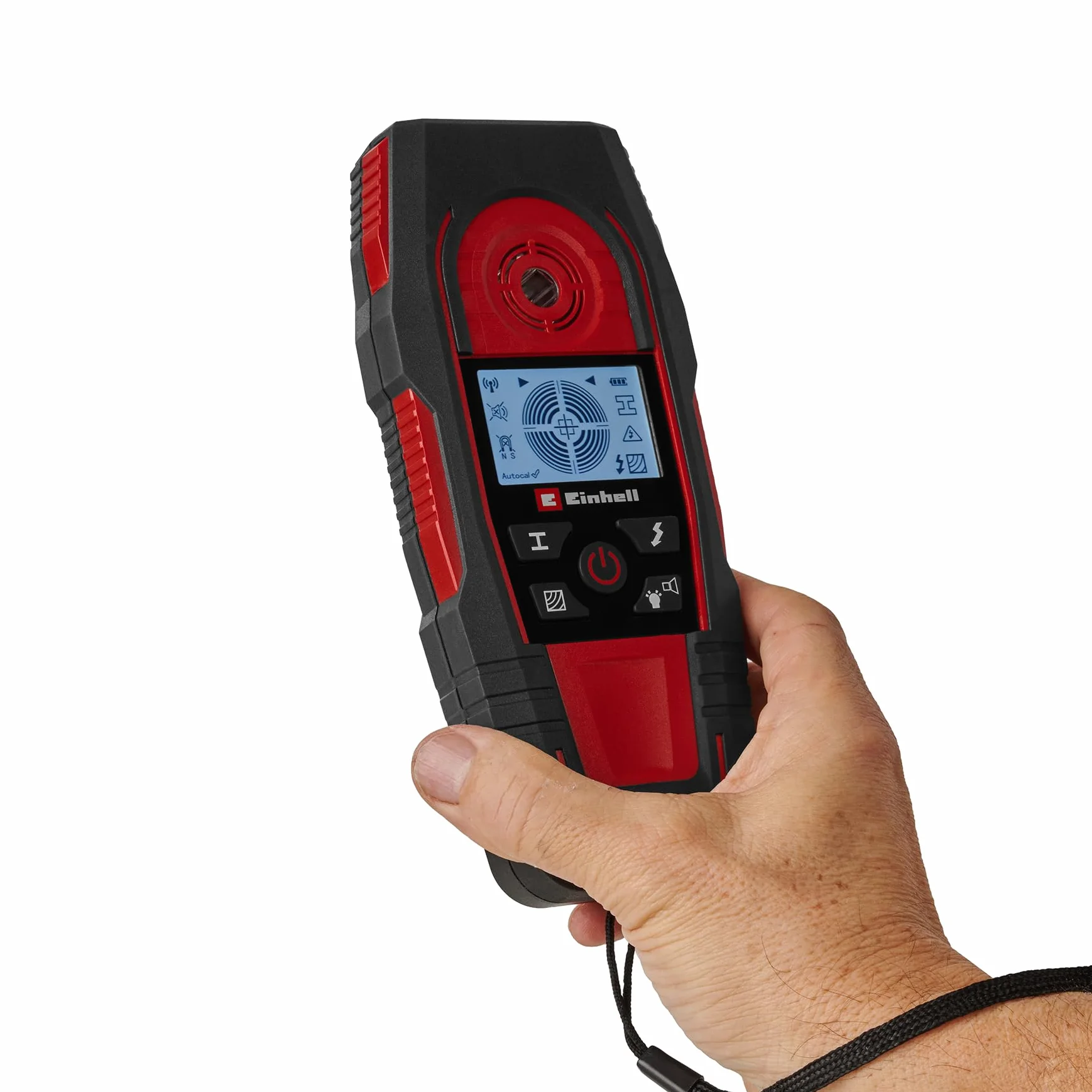 Einhell TE-MD 80 cyfrowe urządzenie śledzące 80 mm głębokość lokalizacji linia energetyczna metal nieżelazny drewno LCD