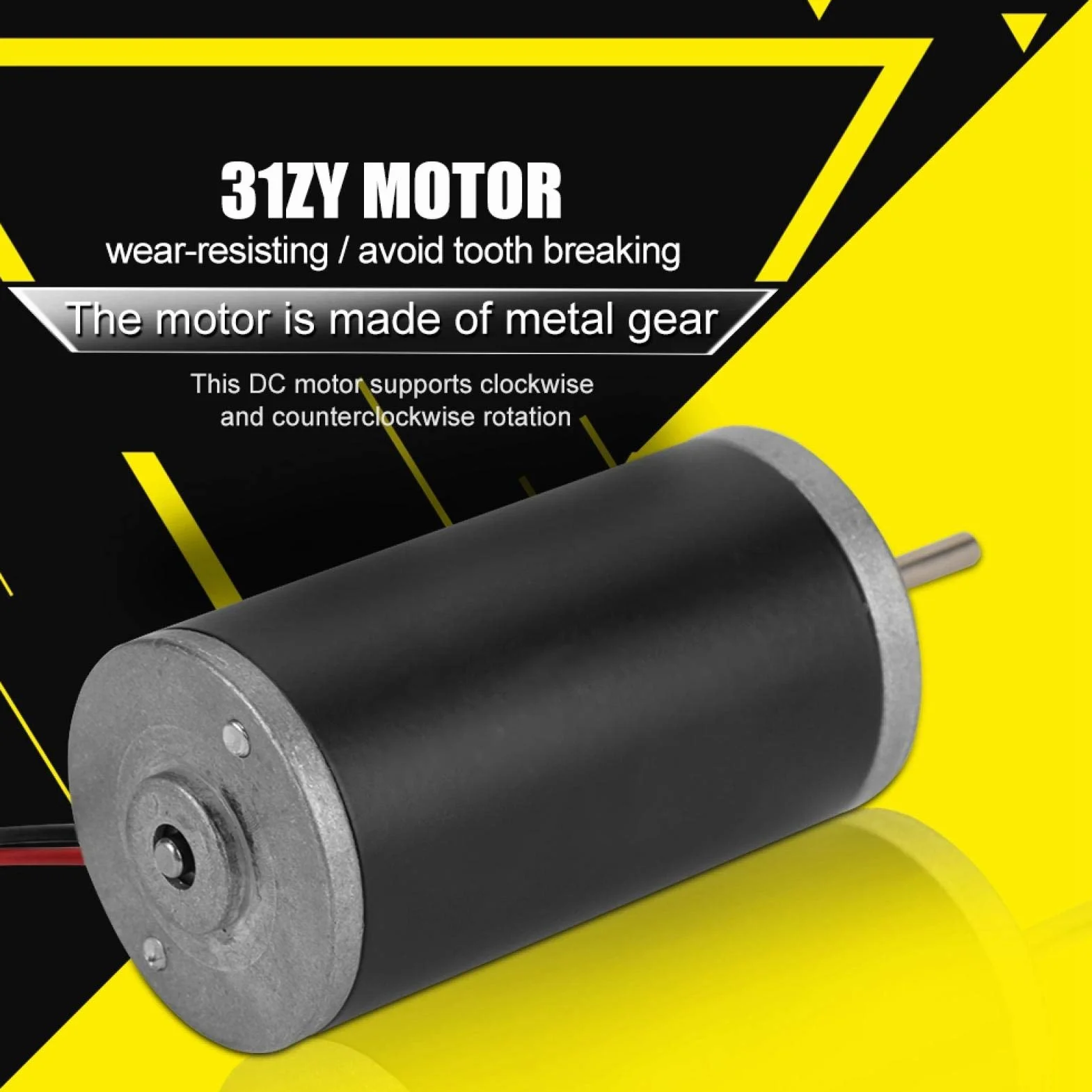 Magnes stały silnik DC, 6 V / 12 V / 24 V 21 W duża prędkość -CW/CCW magnes stały DC silnik szczotki węglowej do generatora DIY (12 V 8000 obr./min)