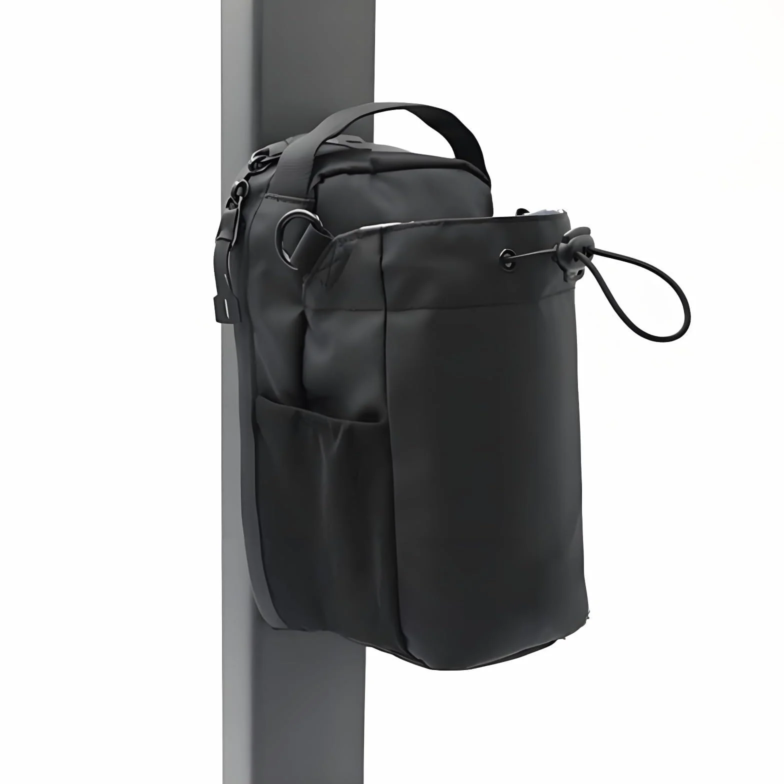 Magnetyczna torba na siłownię, magnetyczna torba transportowa o dużej pojemności, z kieszenią na telefon, przenośna torba na siłownię, torba na butelkę z wodą, organizer, czarna, sportowa