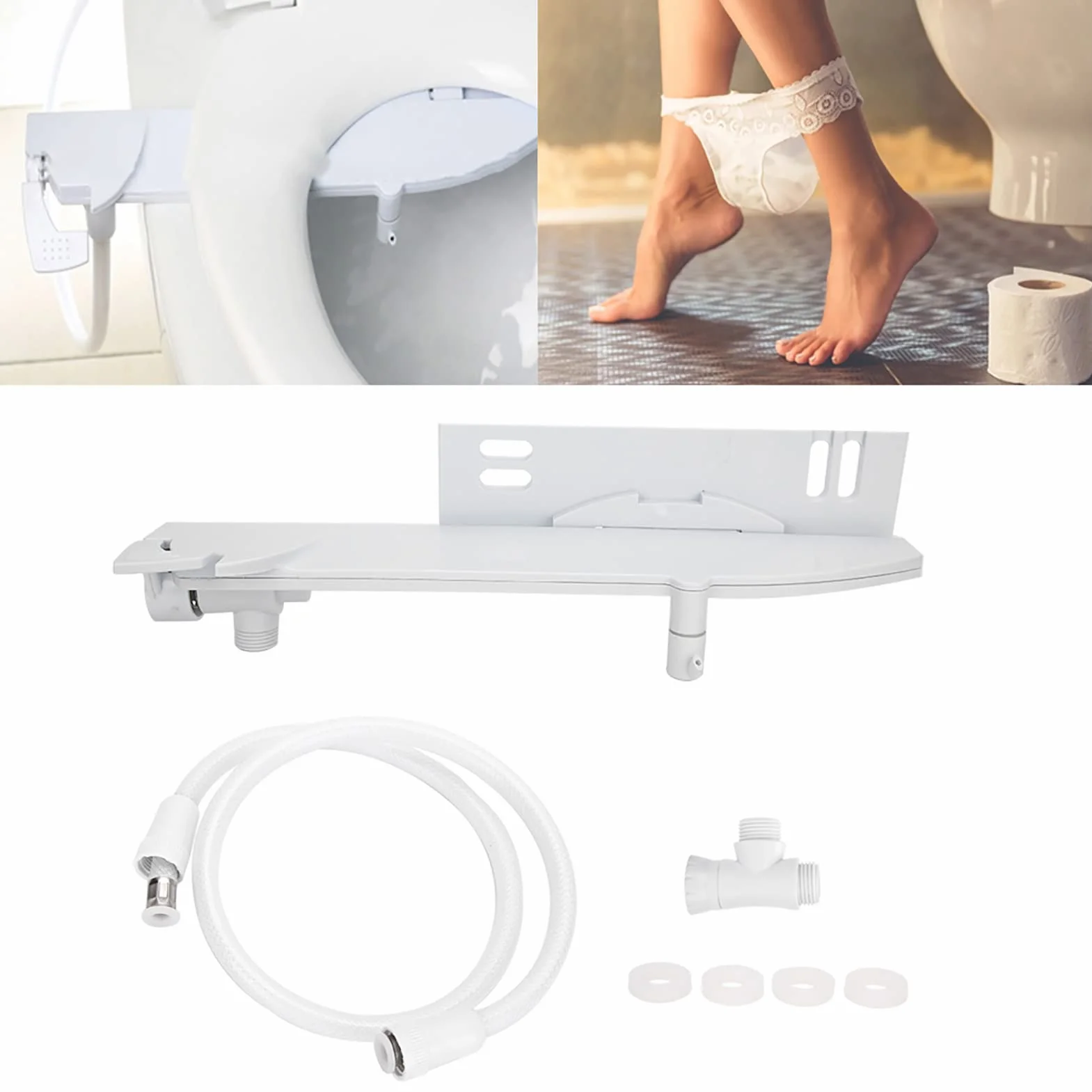 WC-Sprühreiniger ABS-Bidet-Sprayer Selbstreinigende Düse Handheld-Bidet-Toiletten-Sprayer Frischwasserspray frontale weibliche Waschung