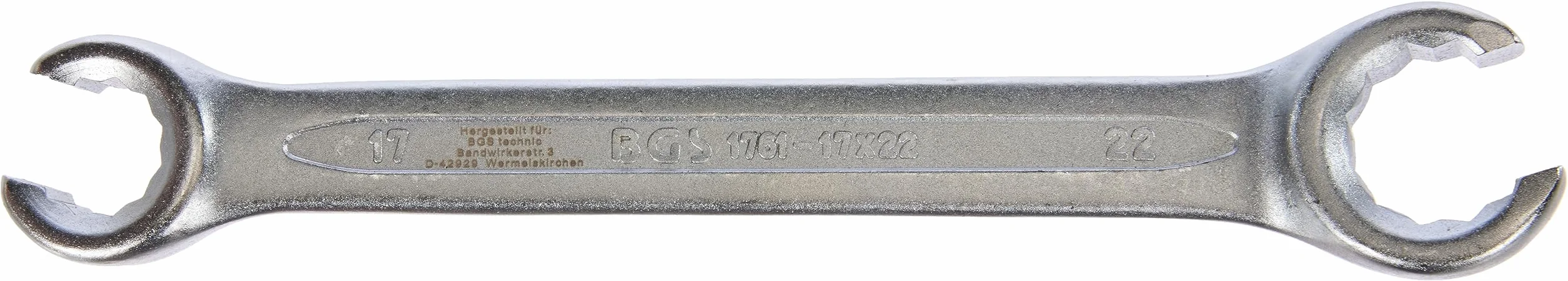 BGS 1761-17x22 Otwarty klucz oczkowy dwustronny 17 x 22 mm