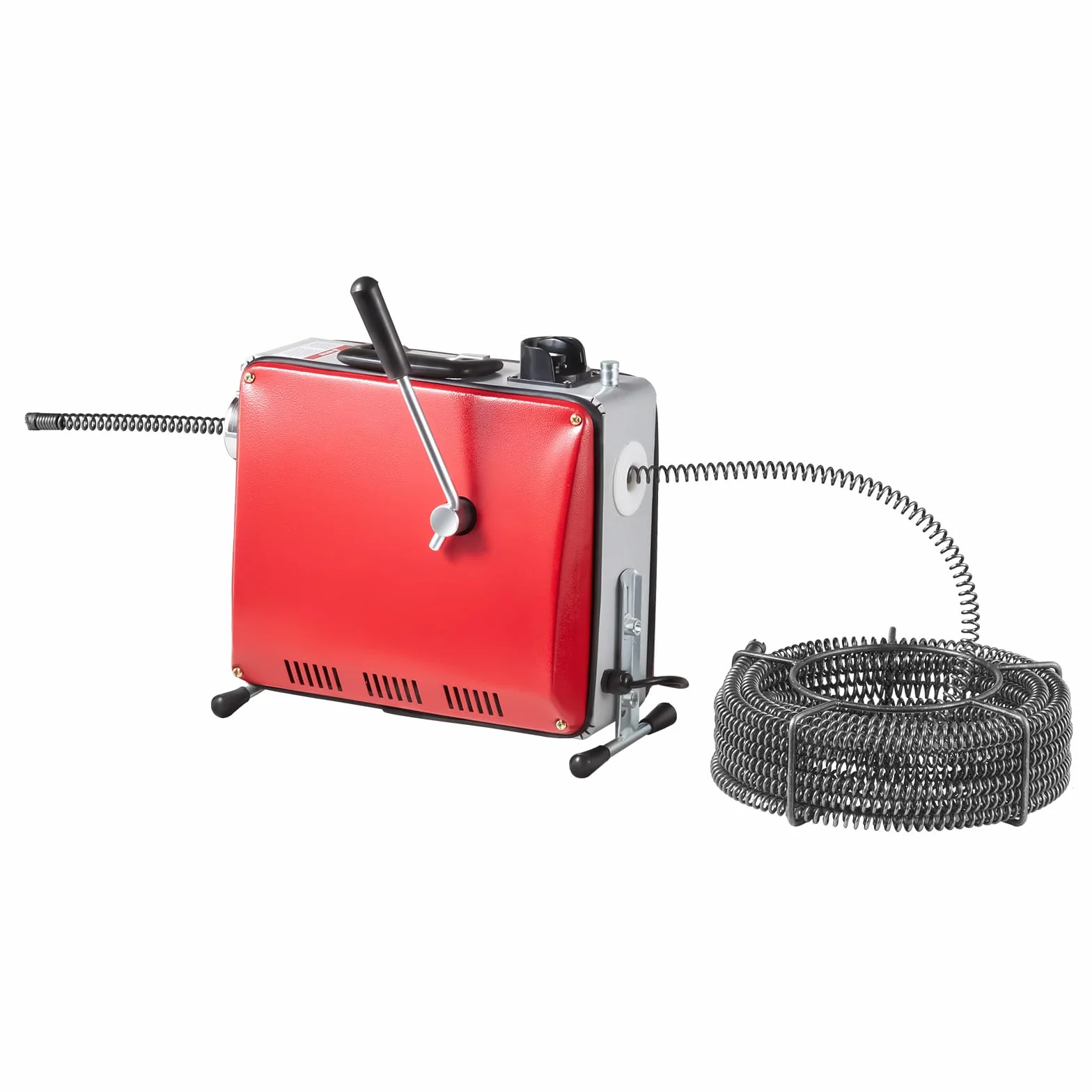 VEVOR Elektryczny ogranicznik rurowy 390 W 1400 obr./min 12 m x 16 mm 4,5 m x 16 mm 8 m x 9,5 mm 6 głowic czyszczących do rur 50-110 mm