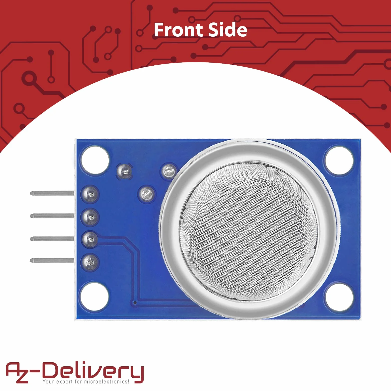 AZDelivery MQ-2 czujnik gazu dymu jakości powietrza moduł kompatybilny z Arduino Raspberry Pi