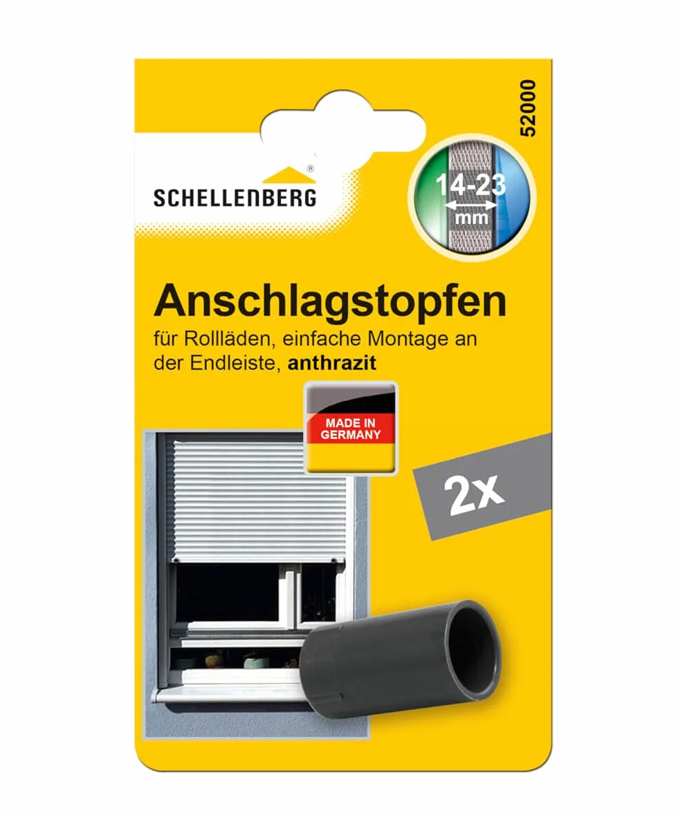 Schellenberg stoper do rolet zaślepki 2 sztuki dwupak antracyt