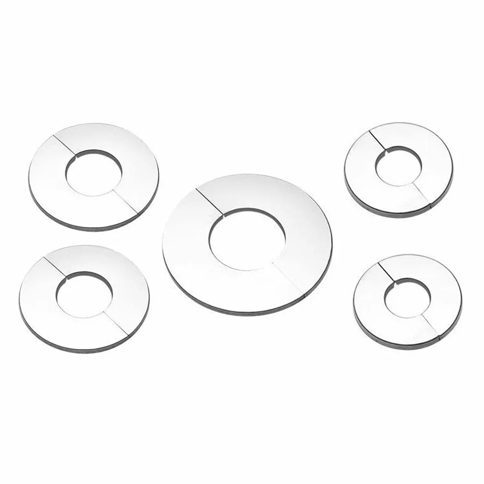Chromowany zawór ze stali nierdzewnej 51 mm/35 mm/24 mm, pokrywa kranu, kołnierz wtykowy, 10 sztuk