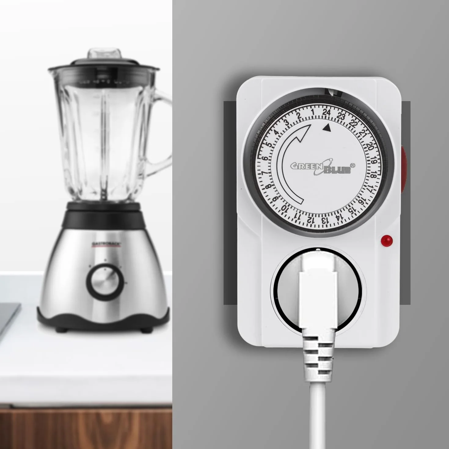 GreenBlue GB360 F Włącznik Czasowy Timer Mechaniczny 48 Programów 16A IP20