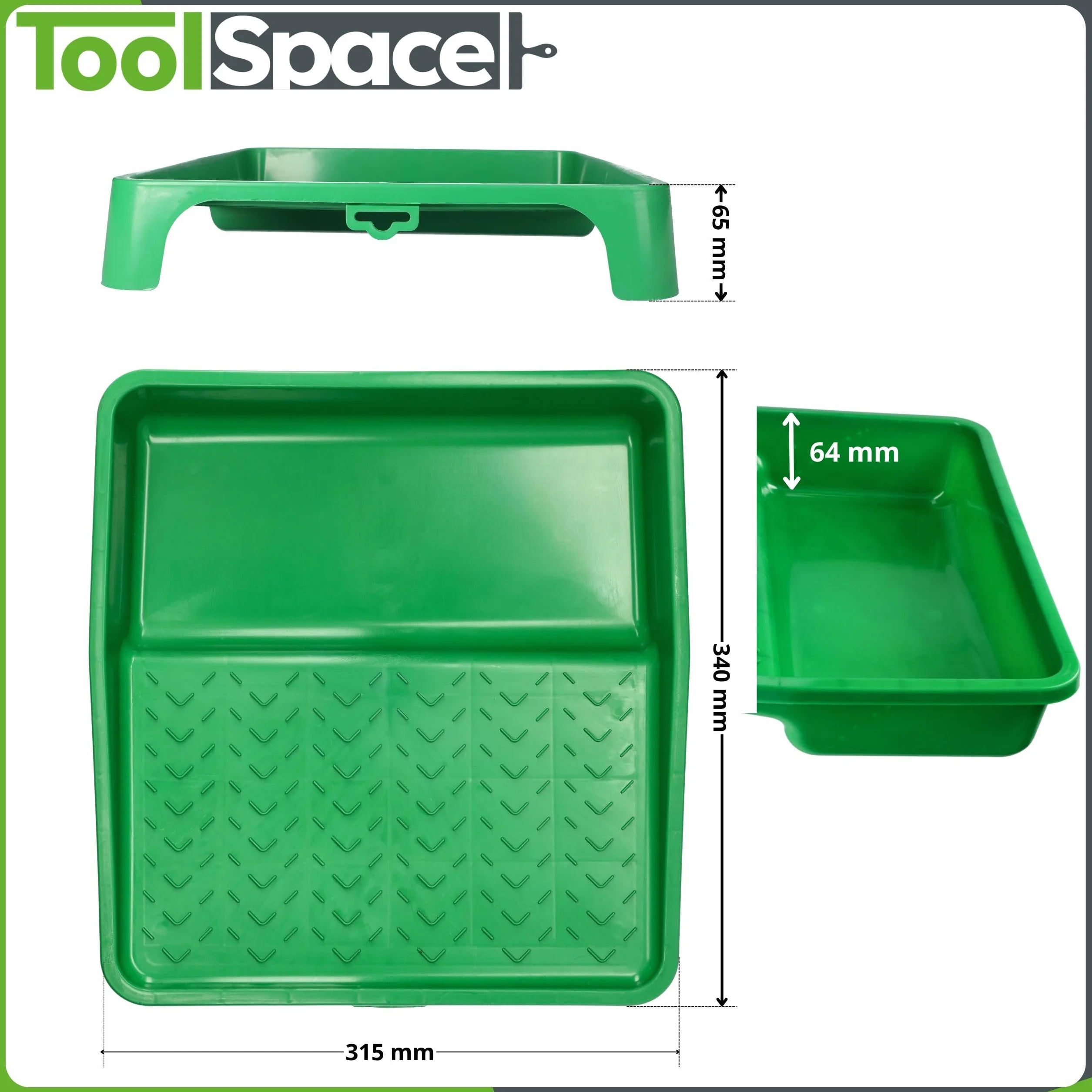 ToolSpace Kuweta malarska 34 x 31,5 cm Duża Wanna Malarska Plastikowe Akcesoria Malarskie Zestaw