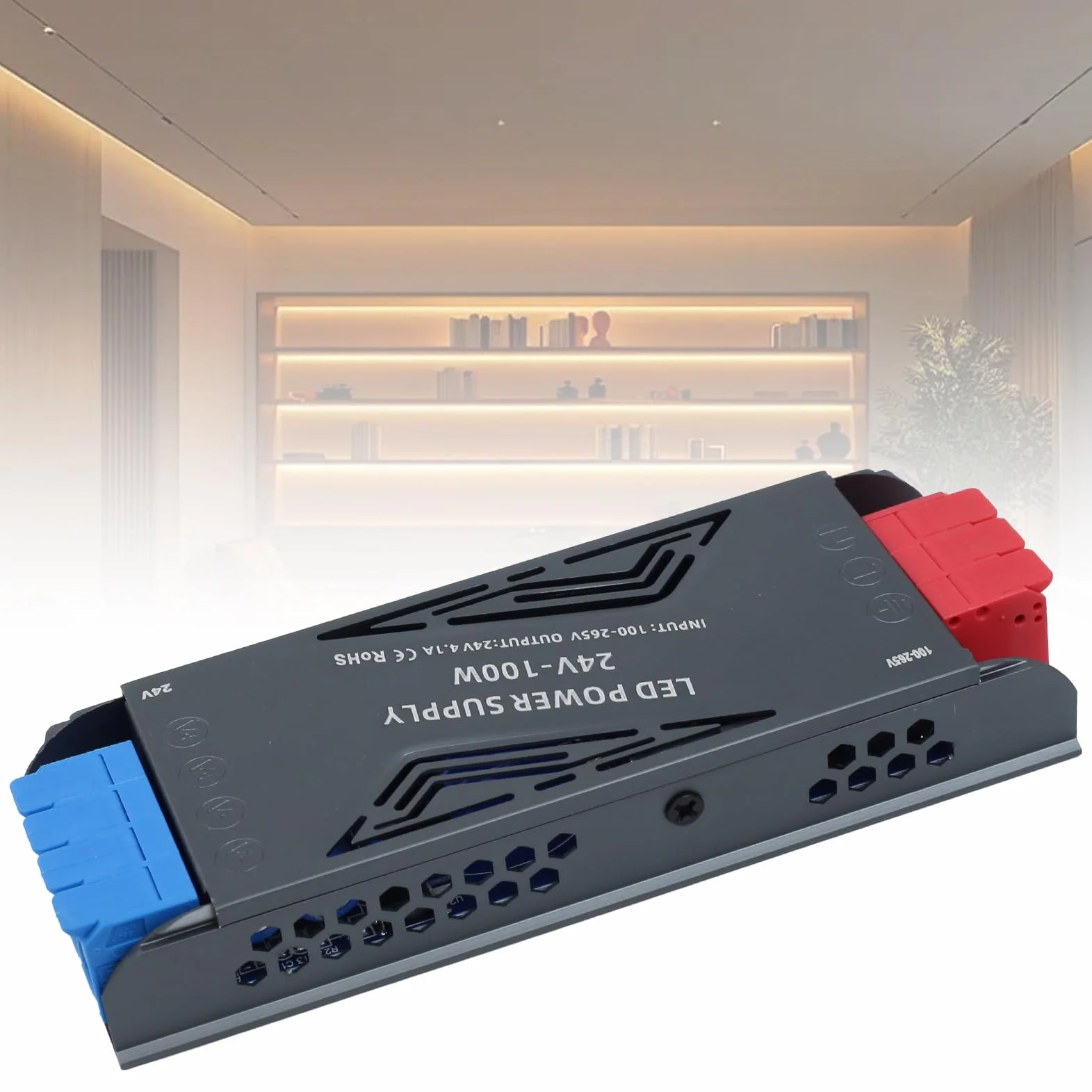 Zasilacz LED 24V 100W Transformator LED Transfo AC 230V Na DC 24 Volt 4,2A Smukły Stałe Napięcie Sterownik LEDs Zasilacz 24V Ultra Cienki Transformator Niskonapięciowy Do Wnętrz, Taśmy LEDs
