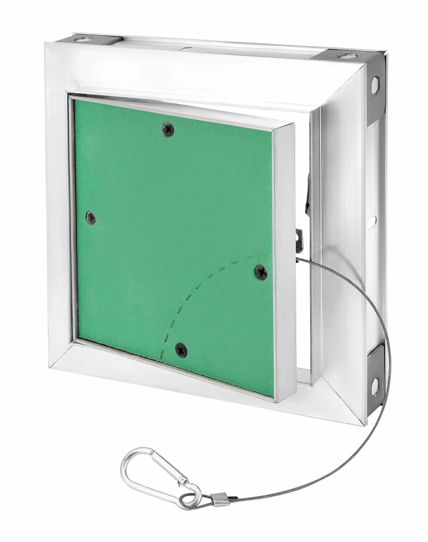 QWORK Panel dostępowy płyta gipsowo-kartonowa 15 x 15 cm rama aluminiowa 12,5mm