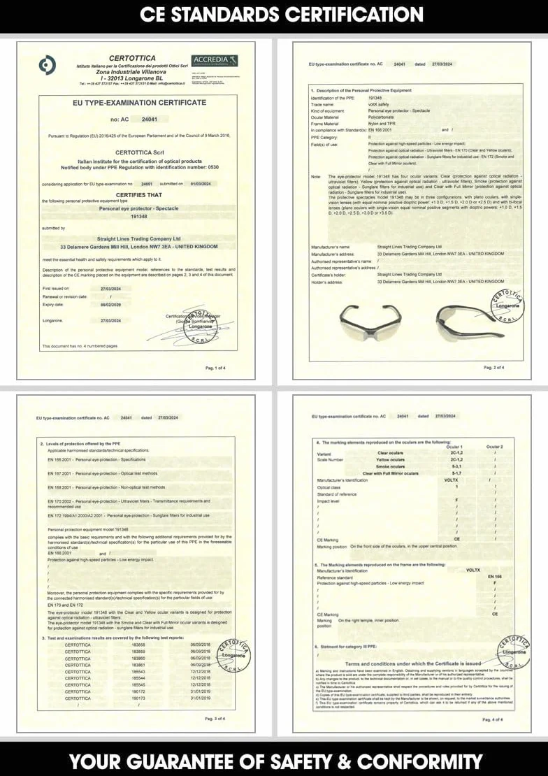 voltX CONSTRUCTOR okulary do czytania BIFOCAL CE EN166F CIEMNE