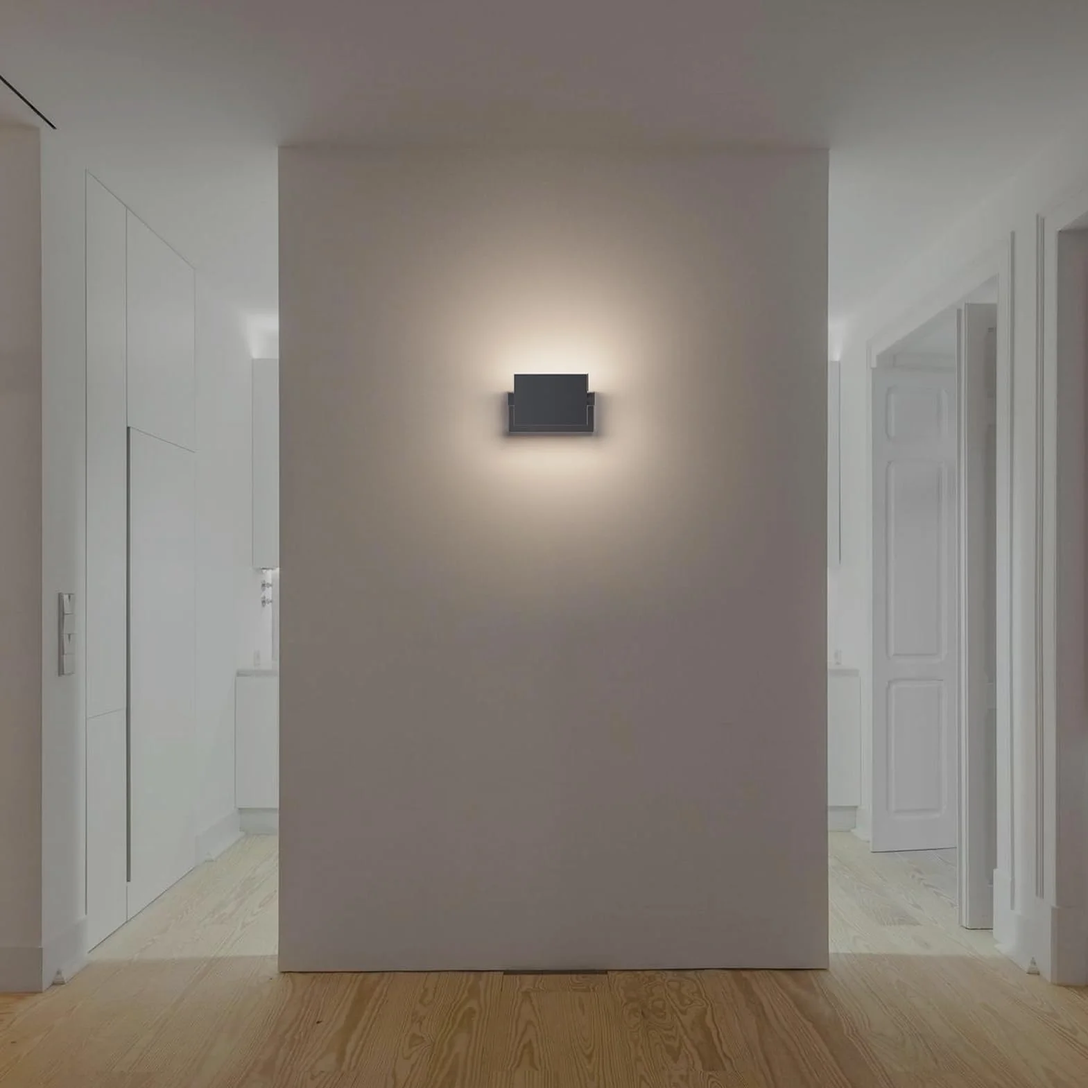 Klighten Lampa ścienna LED 24 W, na zewnątrz, wodoodporna, IP65, regulowana aluminiowa lampa ścienna, nowoczesne oświetlenie zewnętrzne, zasilanie sieciowe, do wejścia, ogrodu, na taras, 1500 lm
