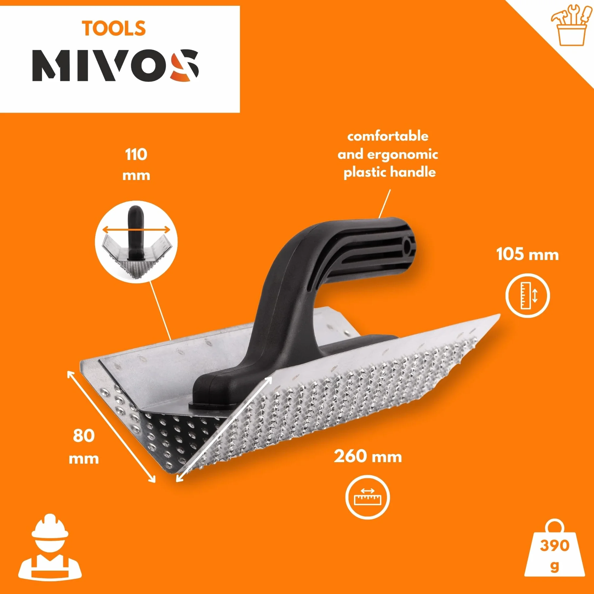 MIVOS Paca do styropianu 260 mm z ocynkowanej blachy stalowej