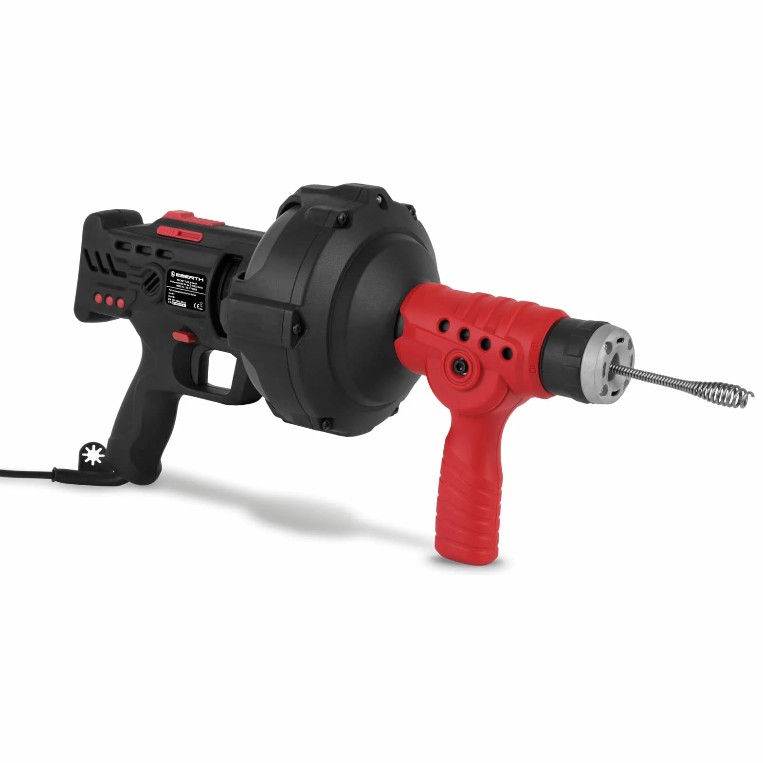 EBERTH Maszyna do czyszczenia rur Elektryczna 85W, spirala 7,6m, 560 obr/min, średnica spirali 11mm, do rur 2-5cm