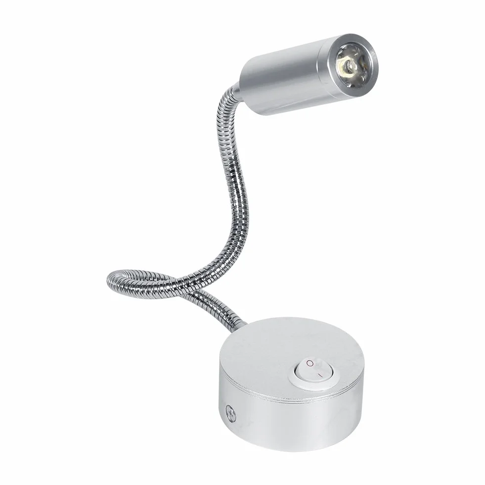 Lampka nocna LED z elastyczną gęsią szyją 6500K 3W do czytania