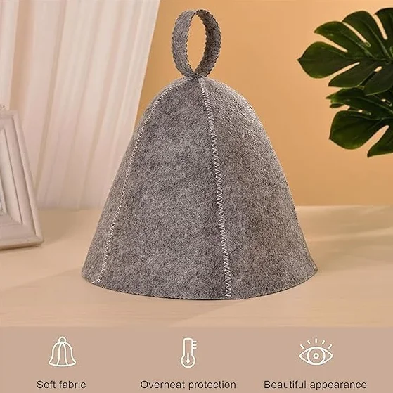 Filcowana czapka do sauny ergonomiczna dla kobiet i mężczyzn