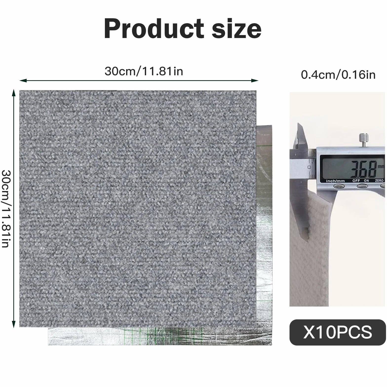 Płytki dywanowe samoprzylepne 30x30 cm zestaw 10 sztuk 0,9 m² wykładzina podłogowa