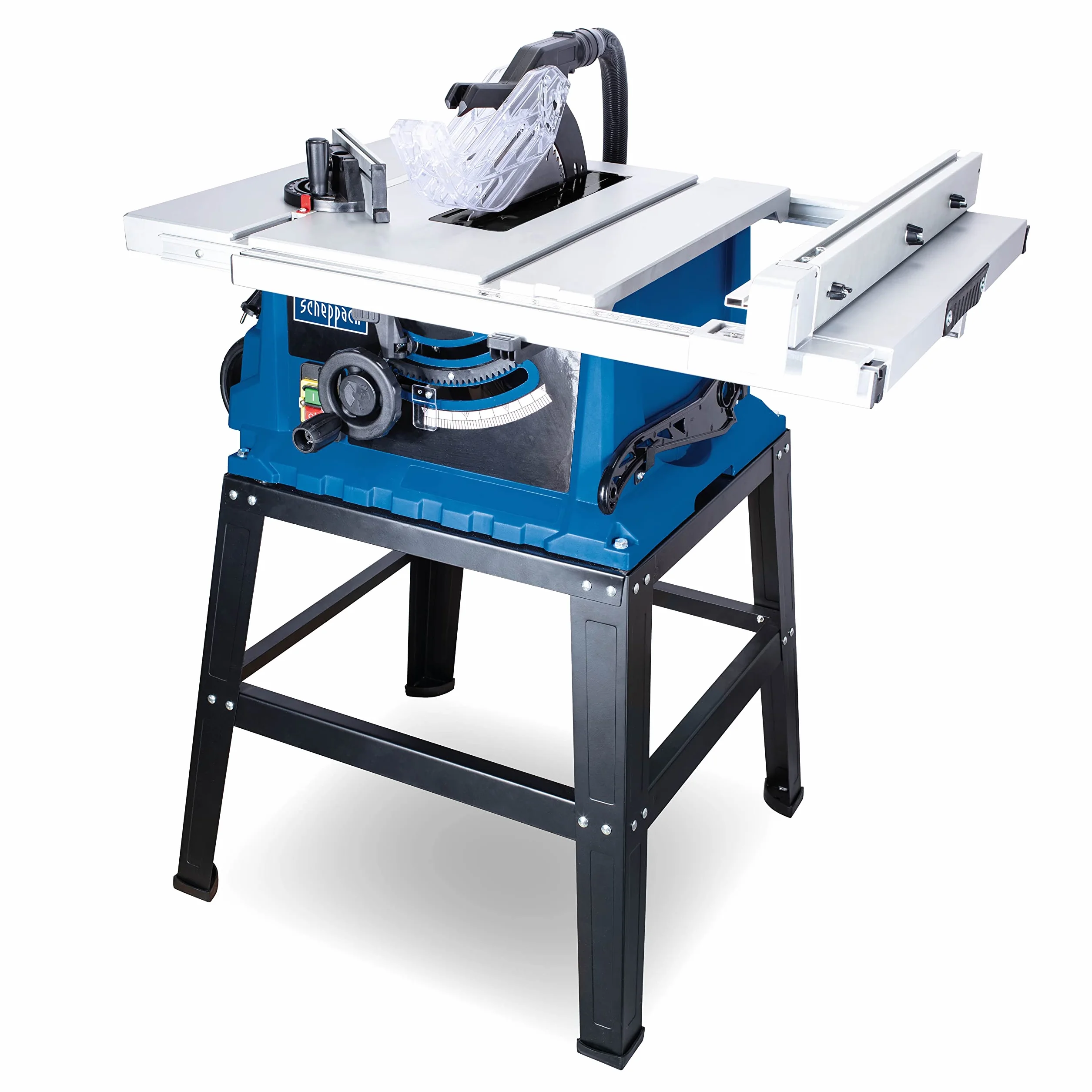 Scheppach HS105 stołowa pilarka tarczowa 2000 W brzeszczot 255 mm wysokość cięcia 75 mm rozmiar stołu 640 x 920 mm