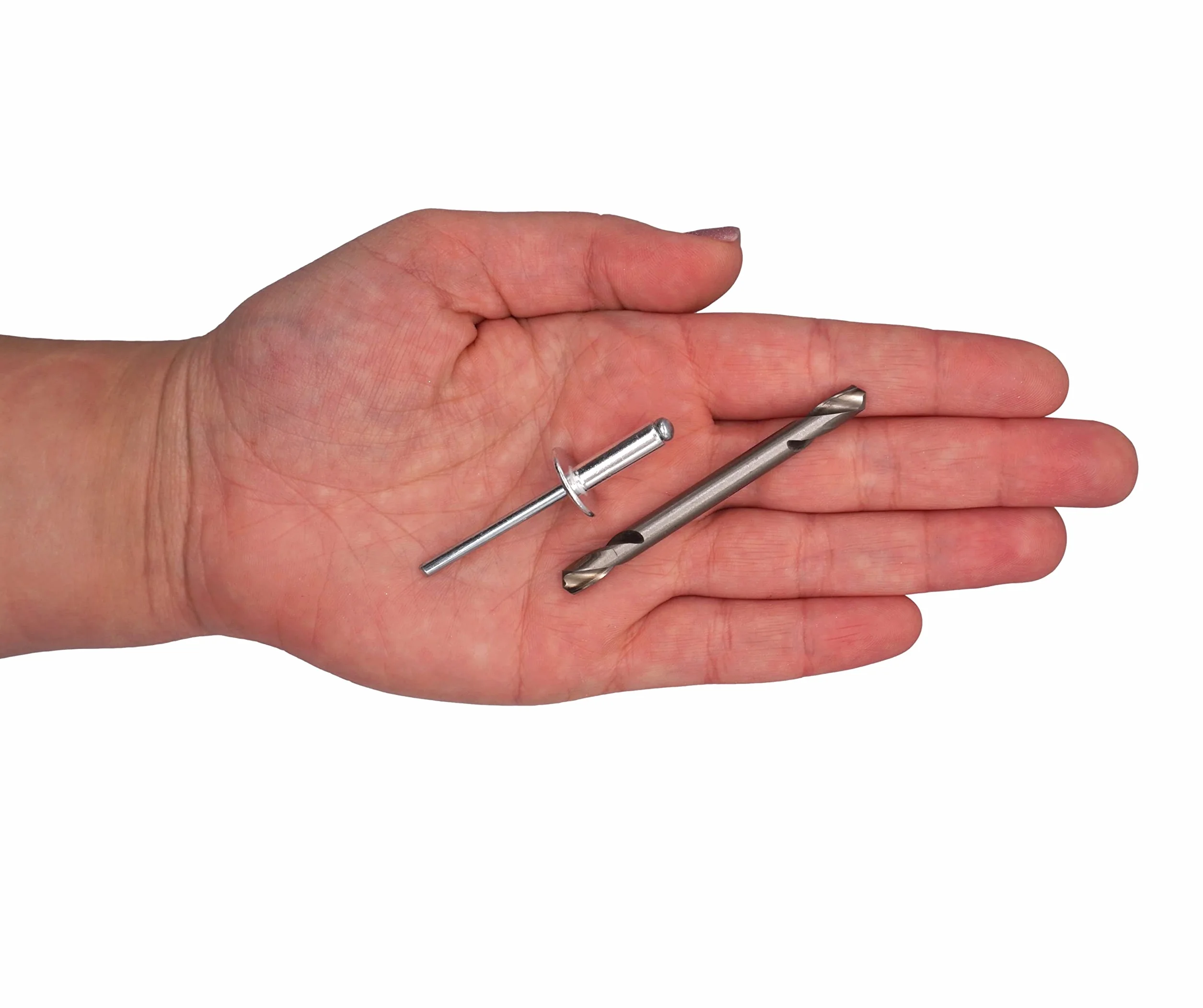 Nity do żaluzji aluminiowe 5,0 x 16 mm SKIR'CO 150 szt. z trzpieniem stalowym i wiertłem