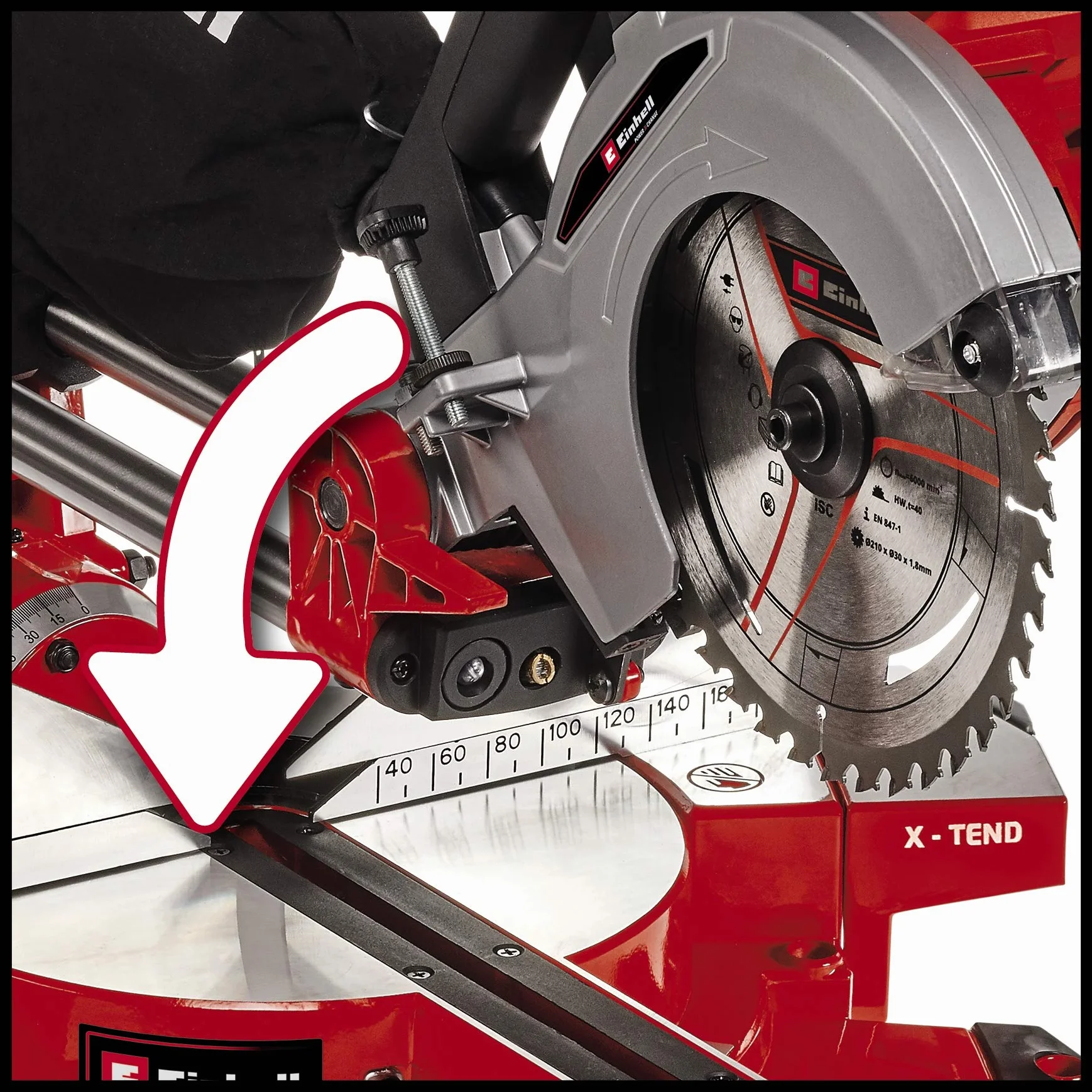 Einhell Te-Sm 36/210 Li Solo Piła, Czerwony/Czarny, 78,2 x 53 x 49 cm