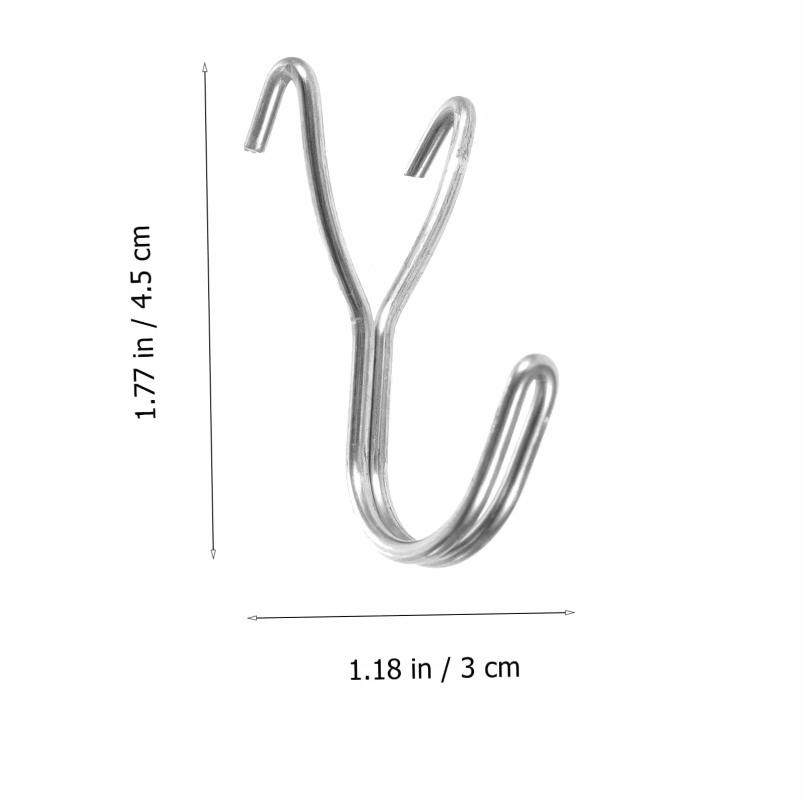 iplusmile 20 Szt Metalowych Haczyków Do Ścian Perforowanych 2,5 cm Otwór 304 Stal Nierdzewna Organizer