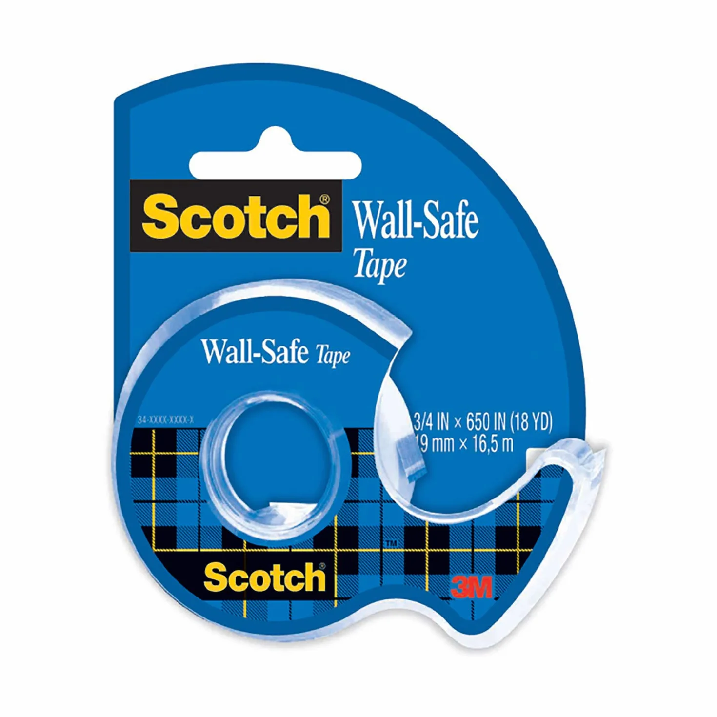 Scotch Wall Safe 183 Taśma Ścienna, Bezbarwny, 16.5 m x 19 mm
