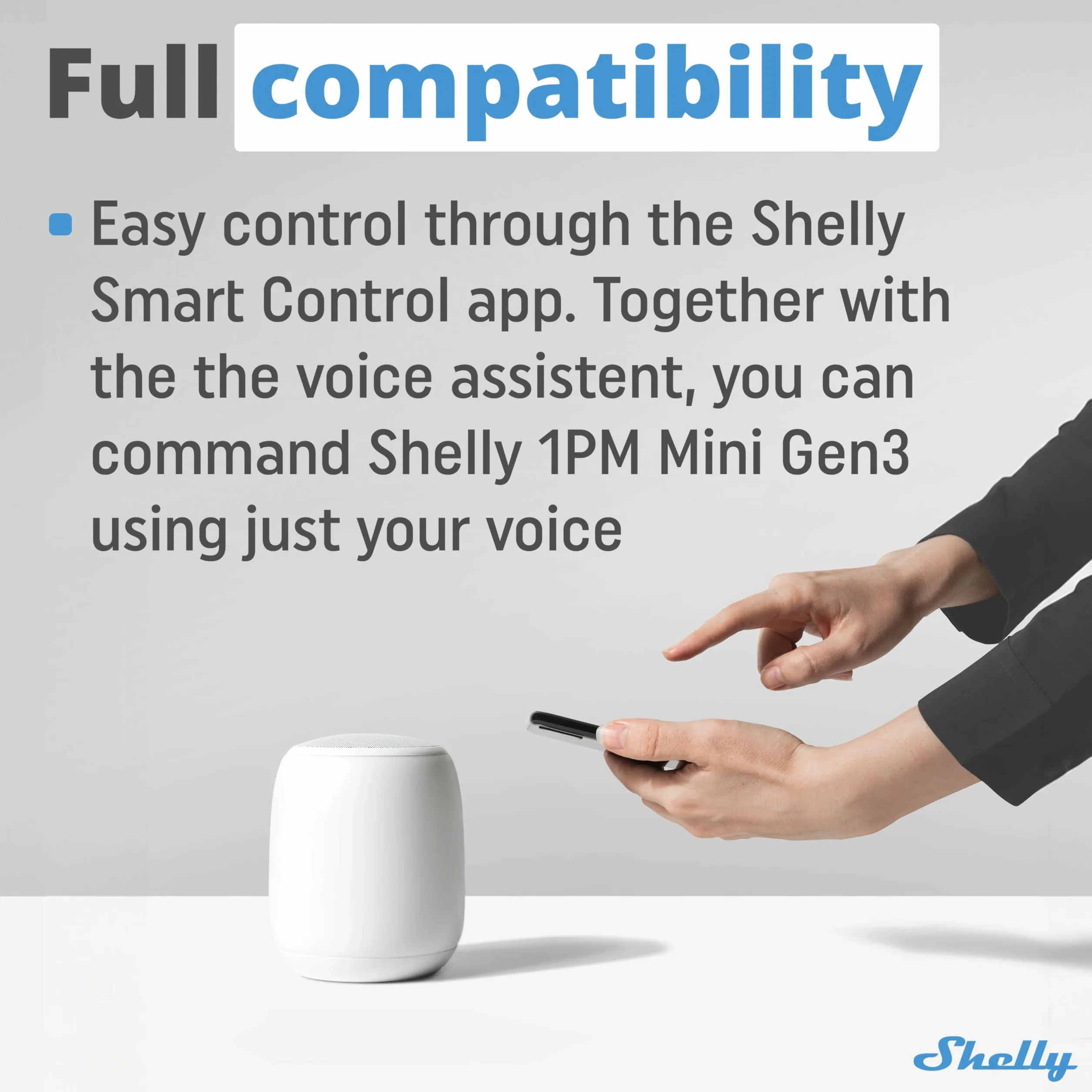 Shelly 1PM Mini Gen3 -Inteligentny Przekaźnik WiFi i Bluetooth, 1-Kanałowy 8A z Pomiarem Mocy,Automatyka Domowa,Kompatybilny z Alexa i Google Home,Aplikacja iOS i Android,Nie Wymaga Huba