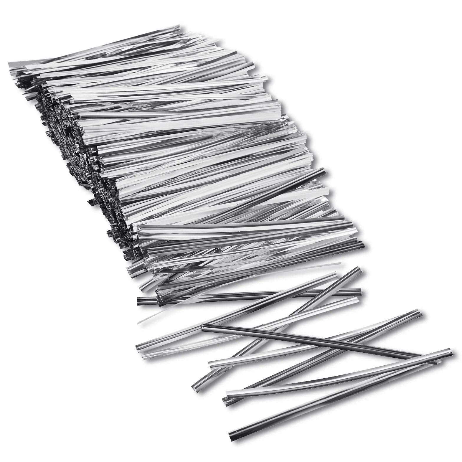 Twist Ties metaliczne zapięcie do wiązania torebek srebrnych 3,9 cala 1000 sztuk