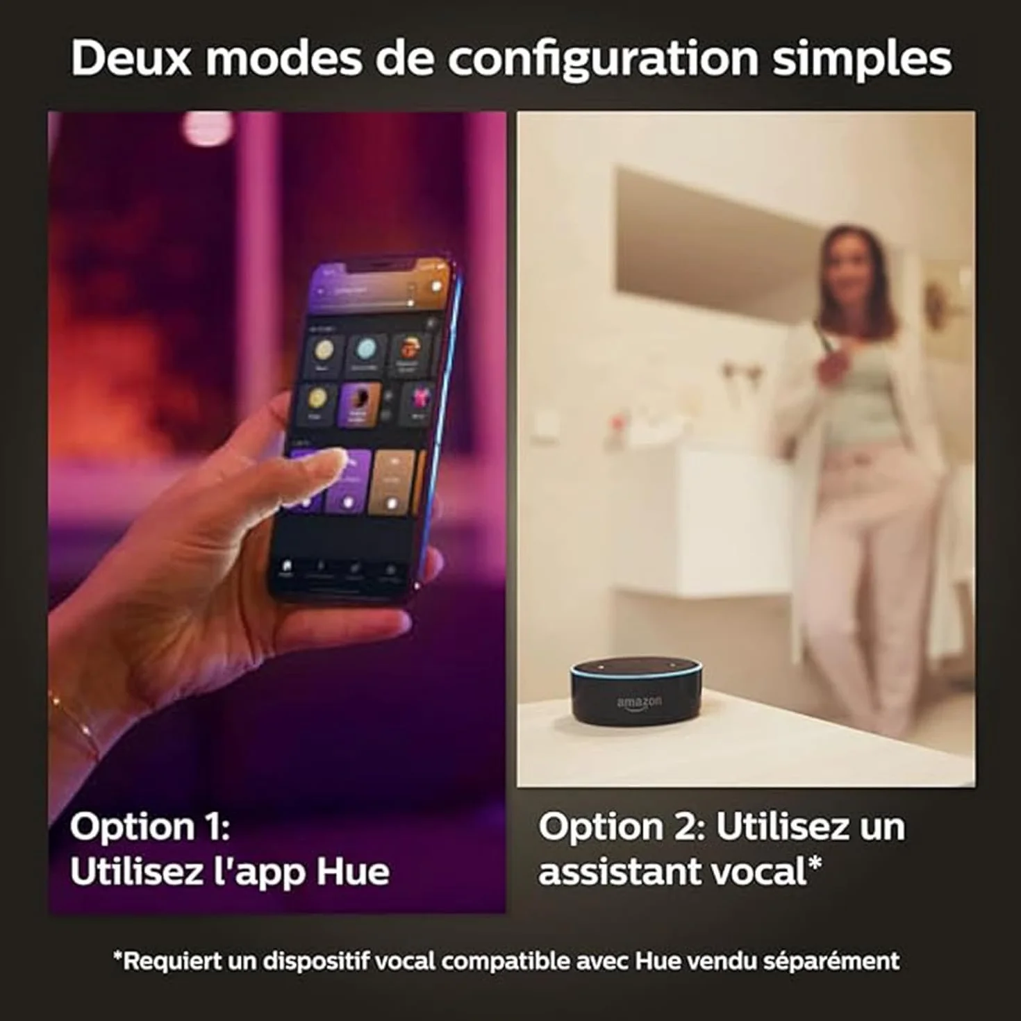Philips Hue White and color ambiance Łazienkowa lampa sufitowa Xamento M (czarna), IP44, 16 mln kolorów, przyciemnianie, inteligentne oświetlenie