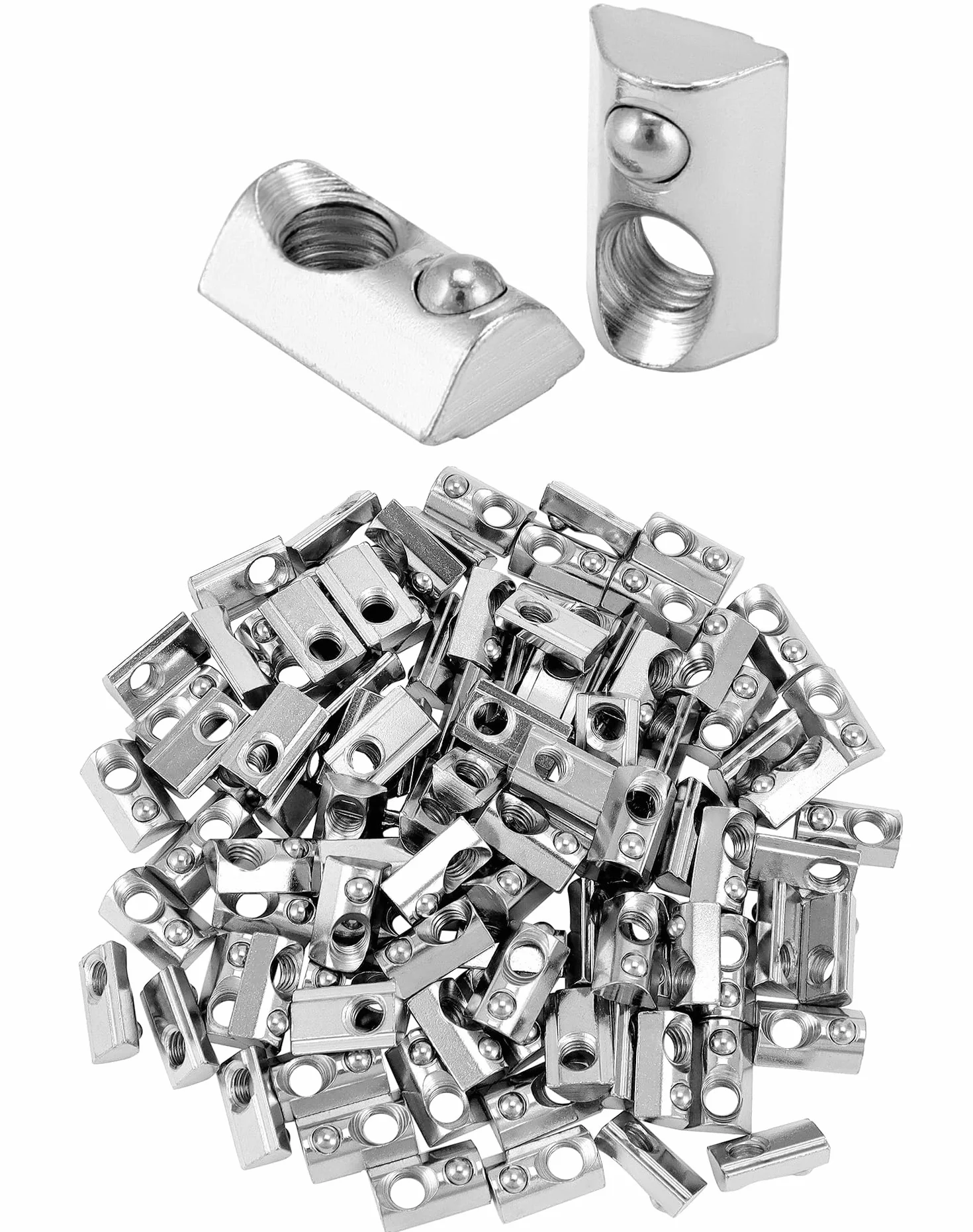 Nakrętki rowkowe M8 z kulką stal węglowa ocynkowana gwint 8mm do profilu aluminiowego 40x40