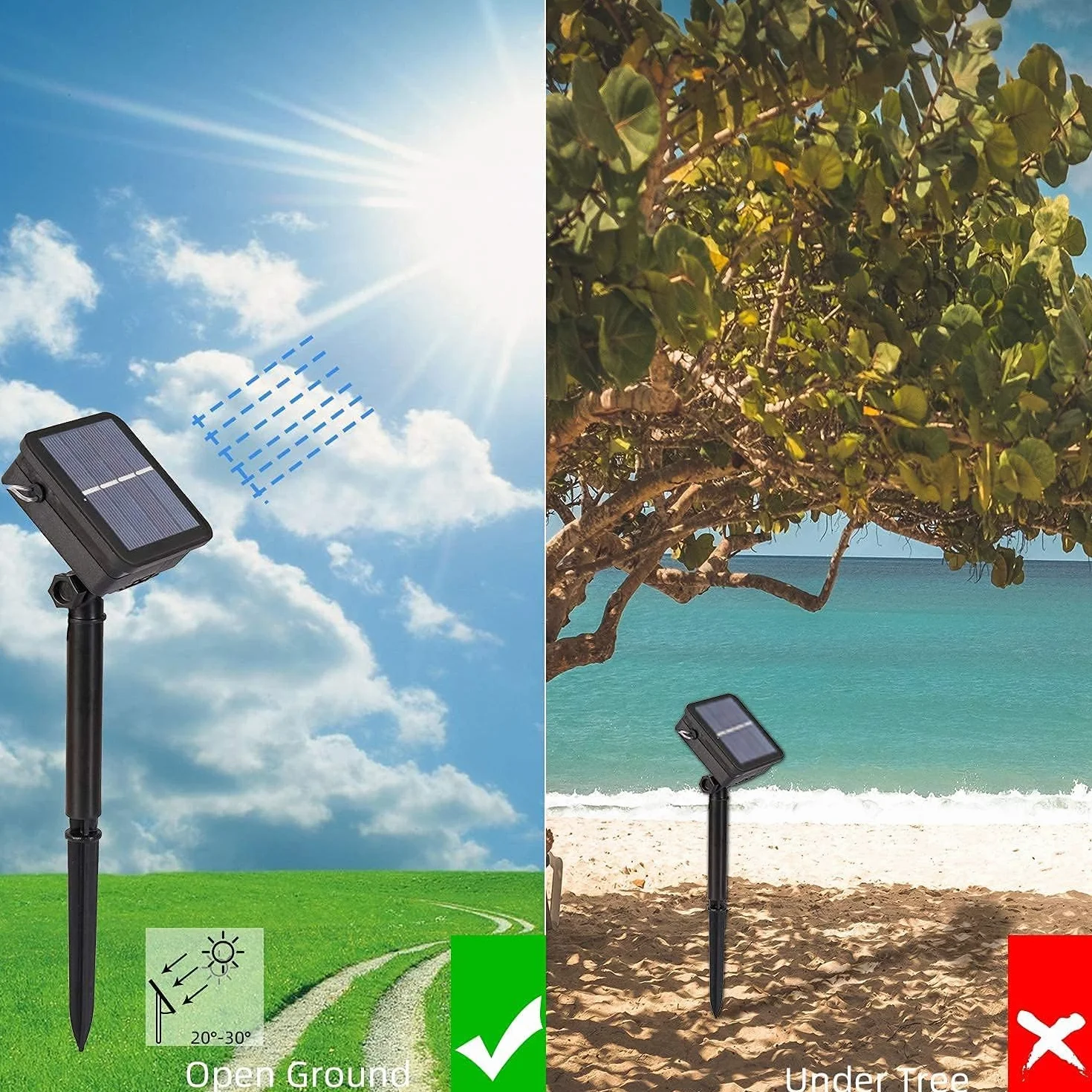 Yizhet słoneczne światła wróżkowe 2x15M 150 LED IP65 Wodoodporny Ciepła biel