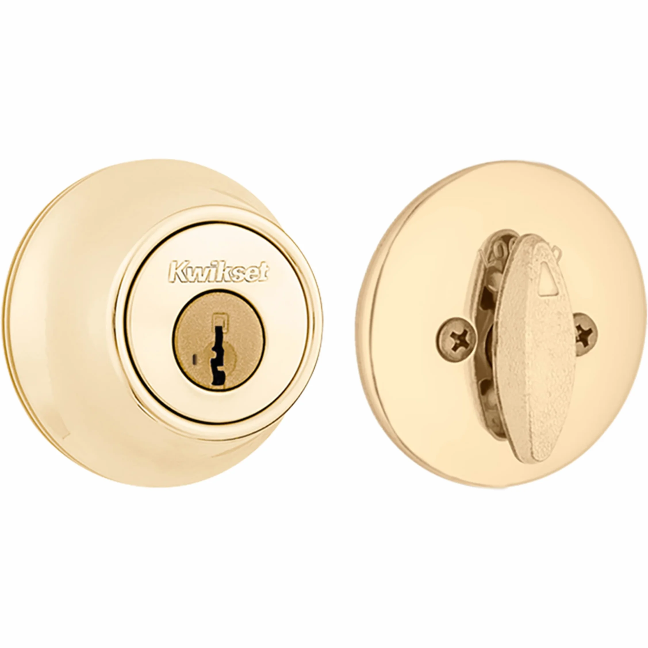 Kwikset 96600-573 polerowany mosiądz 660 jednocylindrowa zasuwa SmartKey okrągła