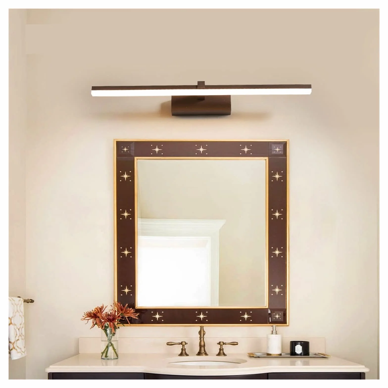 Lampa łazienkowa wodoodporna AC85-265V ścienna do salonu 2700-3500K 410mm