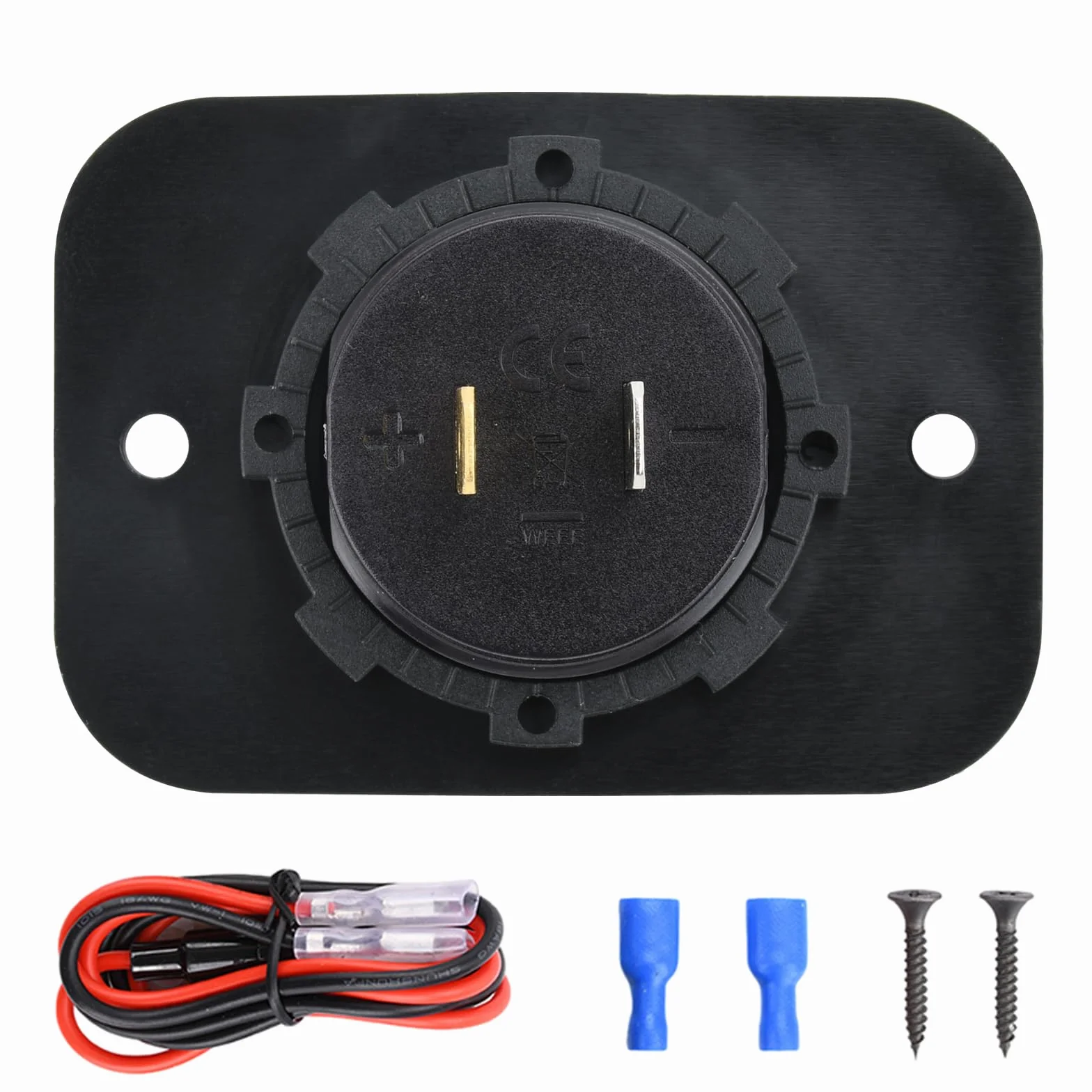 Heemol Cyfrowy Woltomierz LED DC 12 V, 24 V, Miernik Napięcia z Wyświetlaczem Dotykowym, Wodoszczelny, Wielofunkcyjny, Samochody, Łodzie, Motocykle, Kosiarek (Zielony)