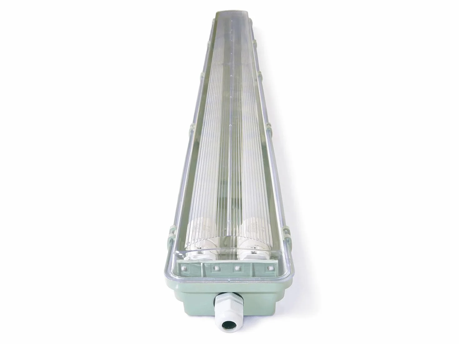 Zestaw LED Oprawa Hermetyczna 2x120 cm Świetlówka T8 18W 4000K IP65 Oświetlenie Garażowe Magazynowe