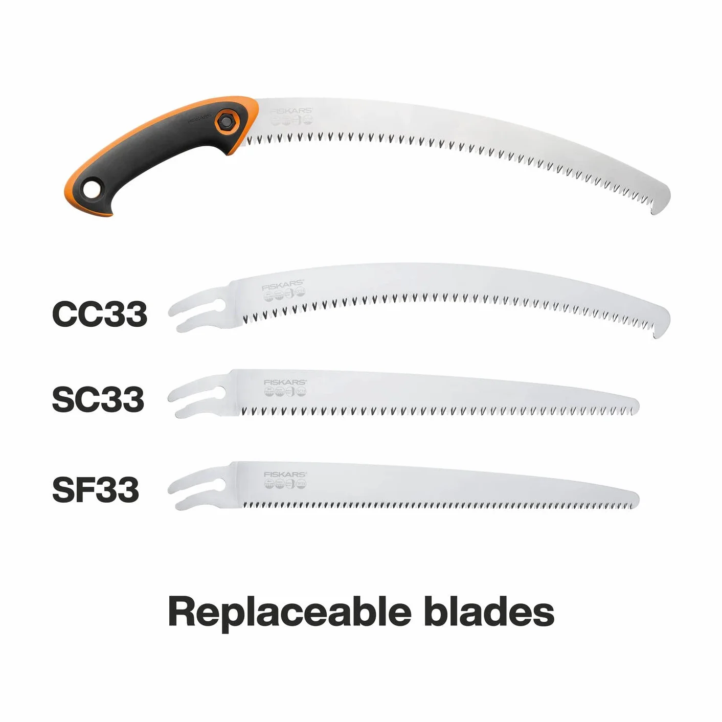 Fiskars Piła profesjonalna SW-330 do świeżego drewna, grube zęby, stalowe ostrze