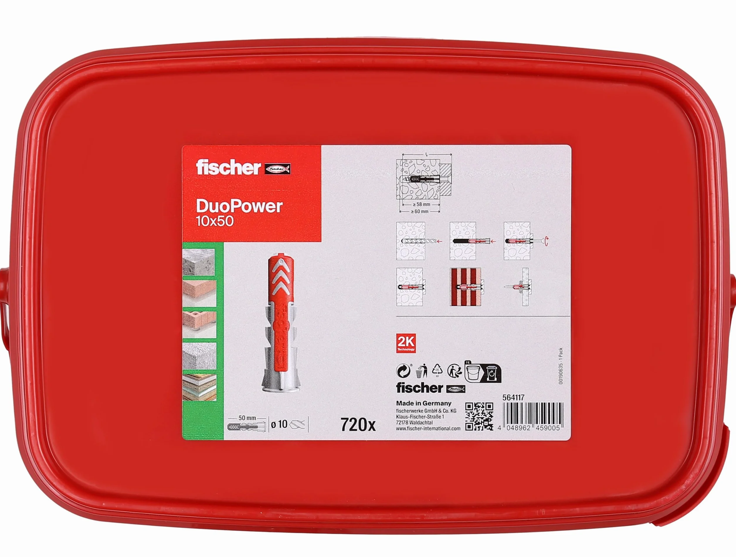 Fischer DuoPower Kołki uniwersalne 10x50mm 50 sztuk