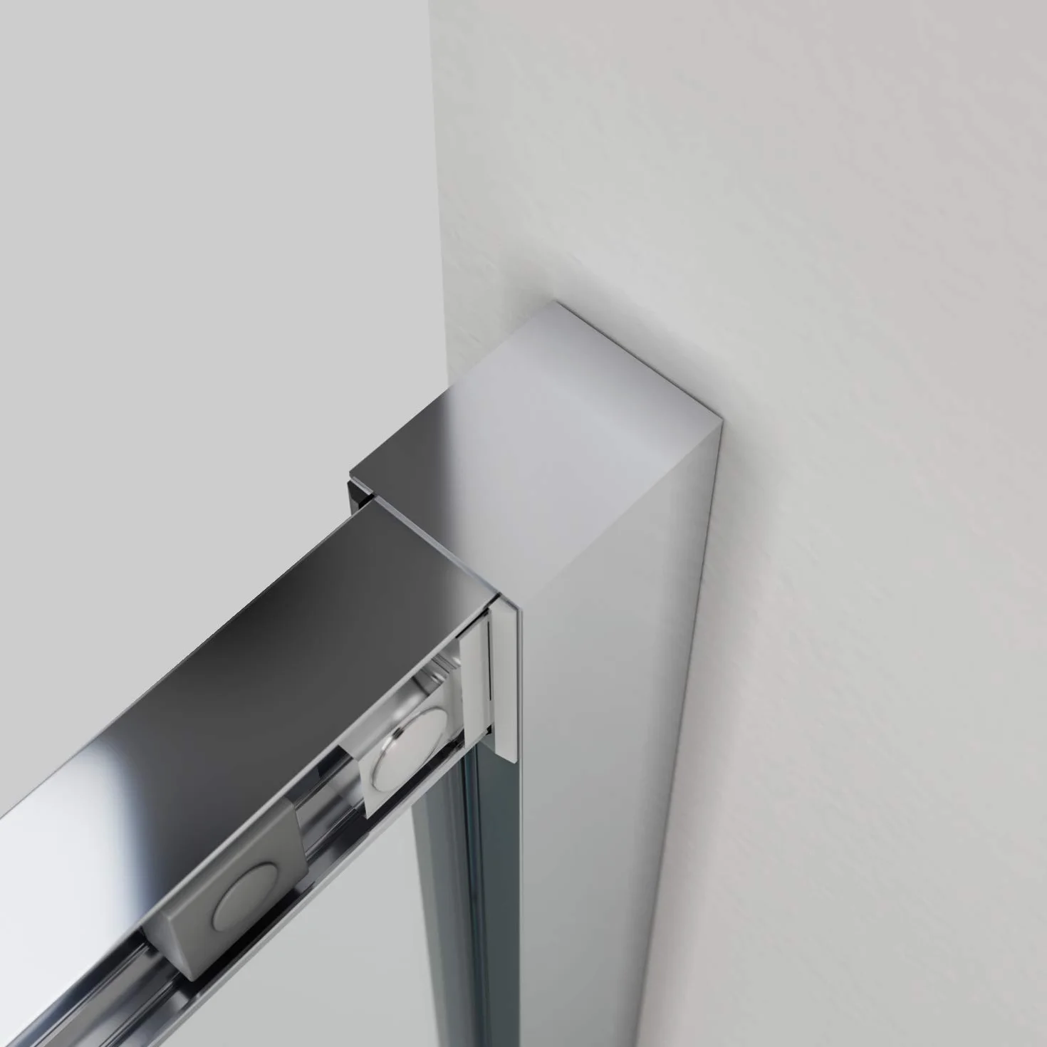 SONNI Kabina prysznicowa drzwi przesuwne 100 x 185 cm szkło ESG drzwi wnękowe pojedyncze