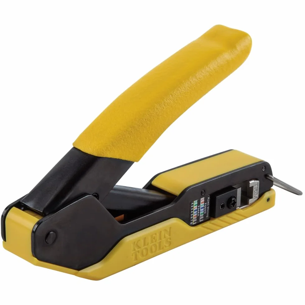 Klein Tools VDV226-005 Kompaktowe narzędzie do zaciskania kabli danych RJ45 Pass-Thru