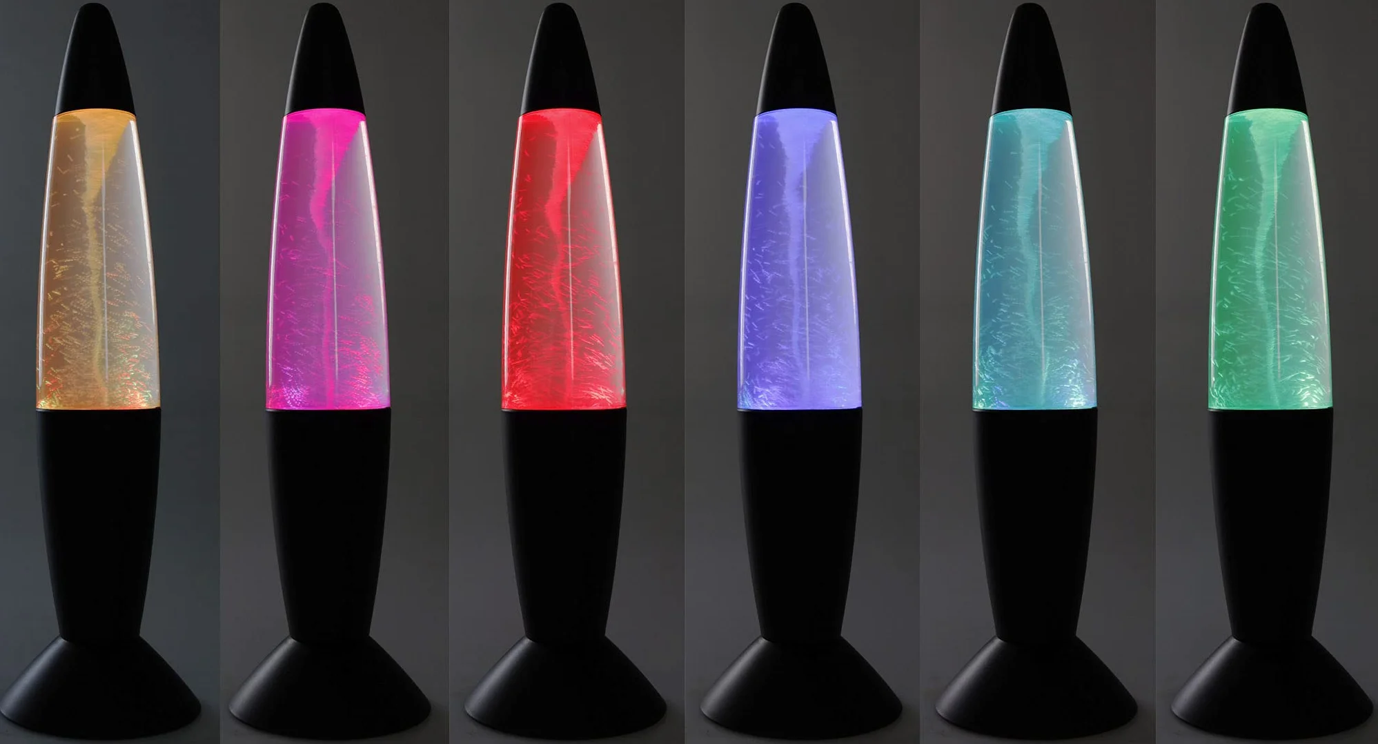 ChiliTec Tornado lampa dekoracyjna LED stołowa 37 cm RGB zmiana kolorów USB 5 V baterie czarna