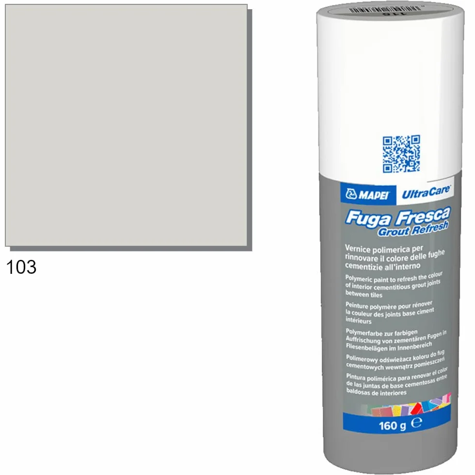Mapei Ultracare FUGA FRESCA 160g kolor 103 Księżycowy Biały farba polimerowa do odnowienia koloru spoin cementowych