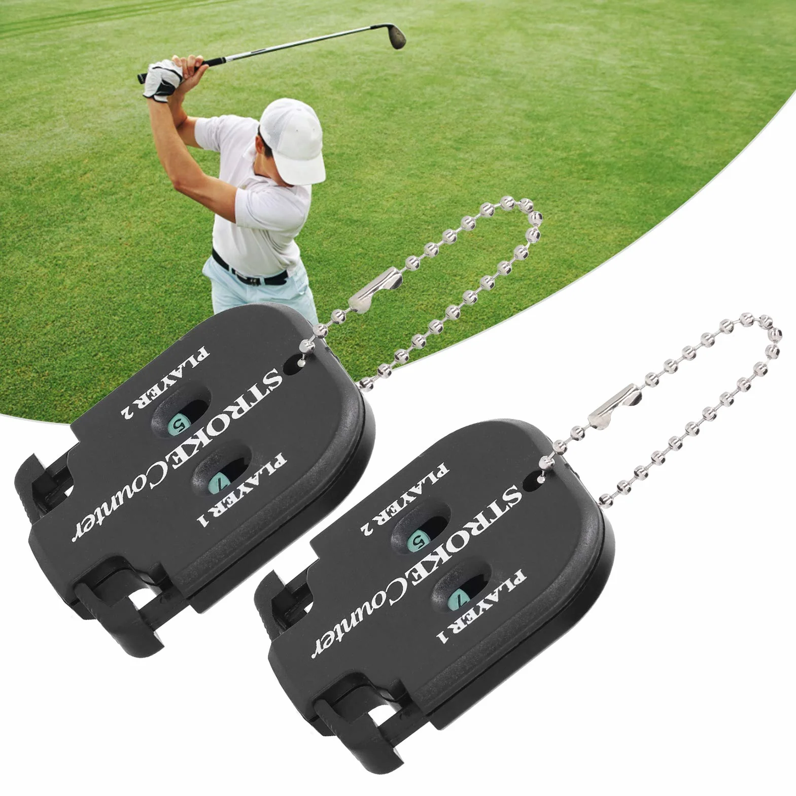 Compteur De Golf, Marqueur De Score Petanque Obut, Tablice Wyników i Liczniki Czasu 2 szt. Przenośny Licznik Wyników w Golfie Mini Golf Licznik Wyników uderzeń z Breloczkiem
