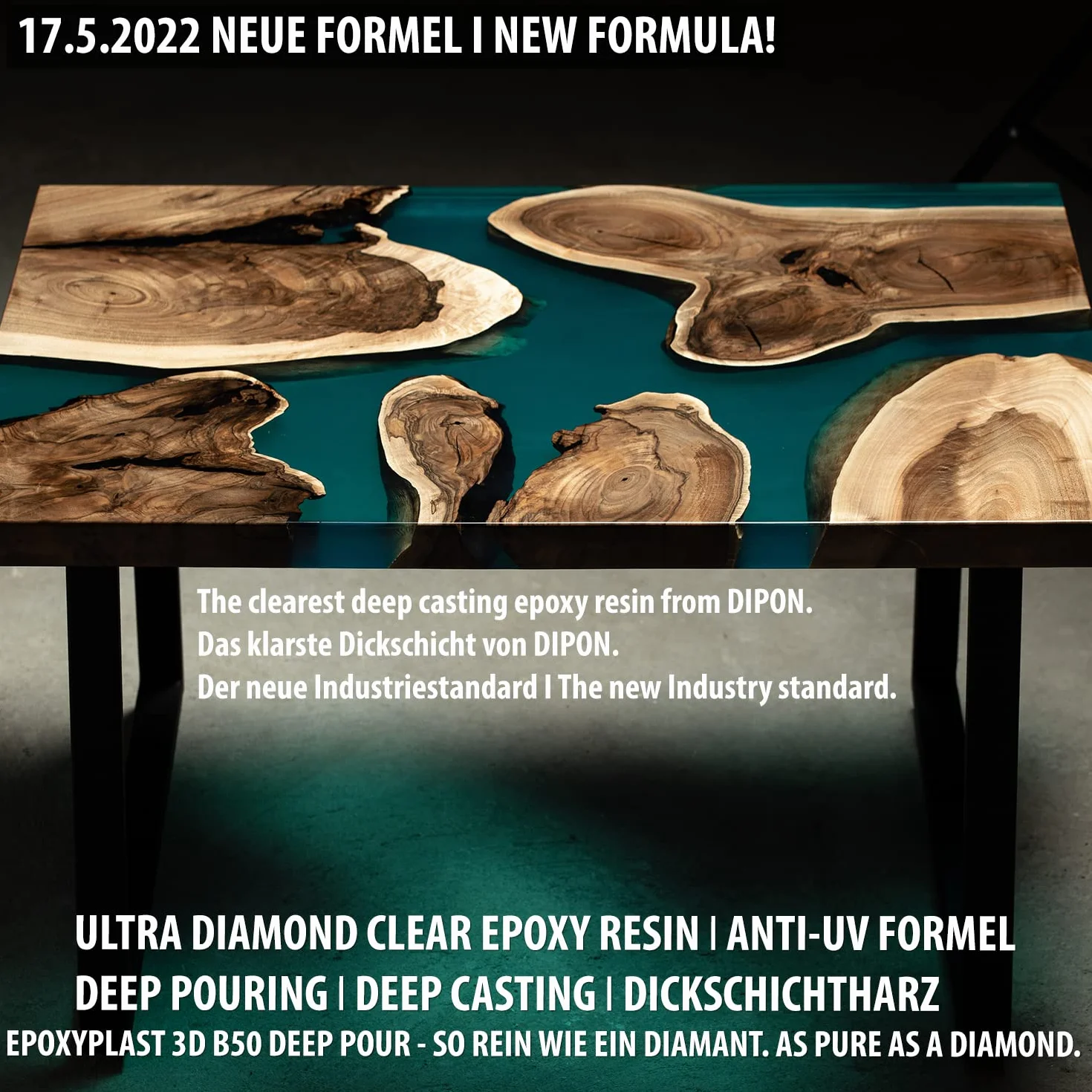 Żywica epoksydowa EpoxyPlast 3D B50 DEEP POUR 12,0 kg przezroczysta dwuskładnikowa ochrona UV